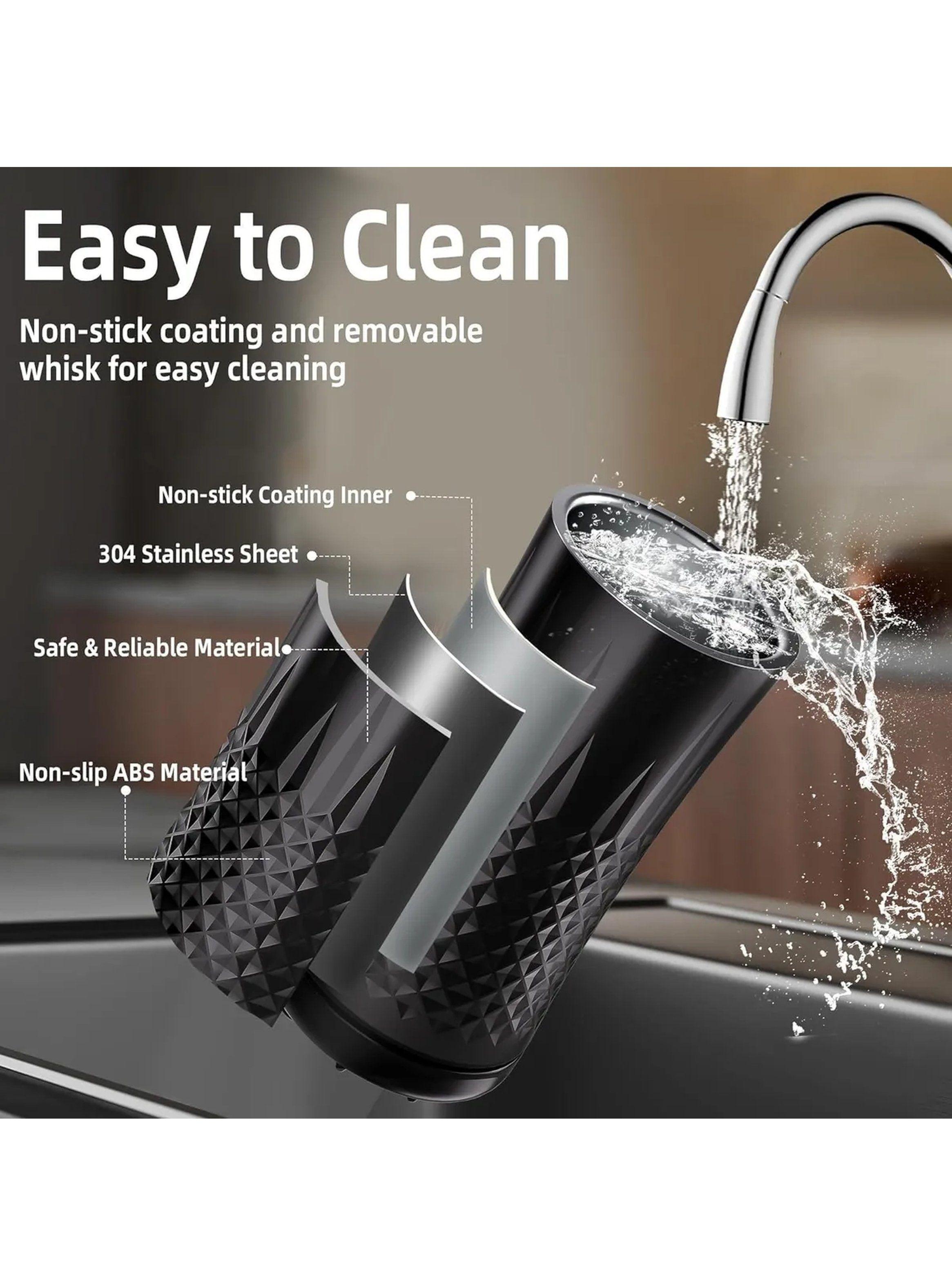 Espumador De Leche Automático 240ml Negro-5