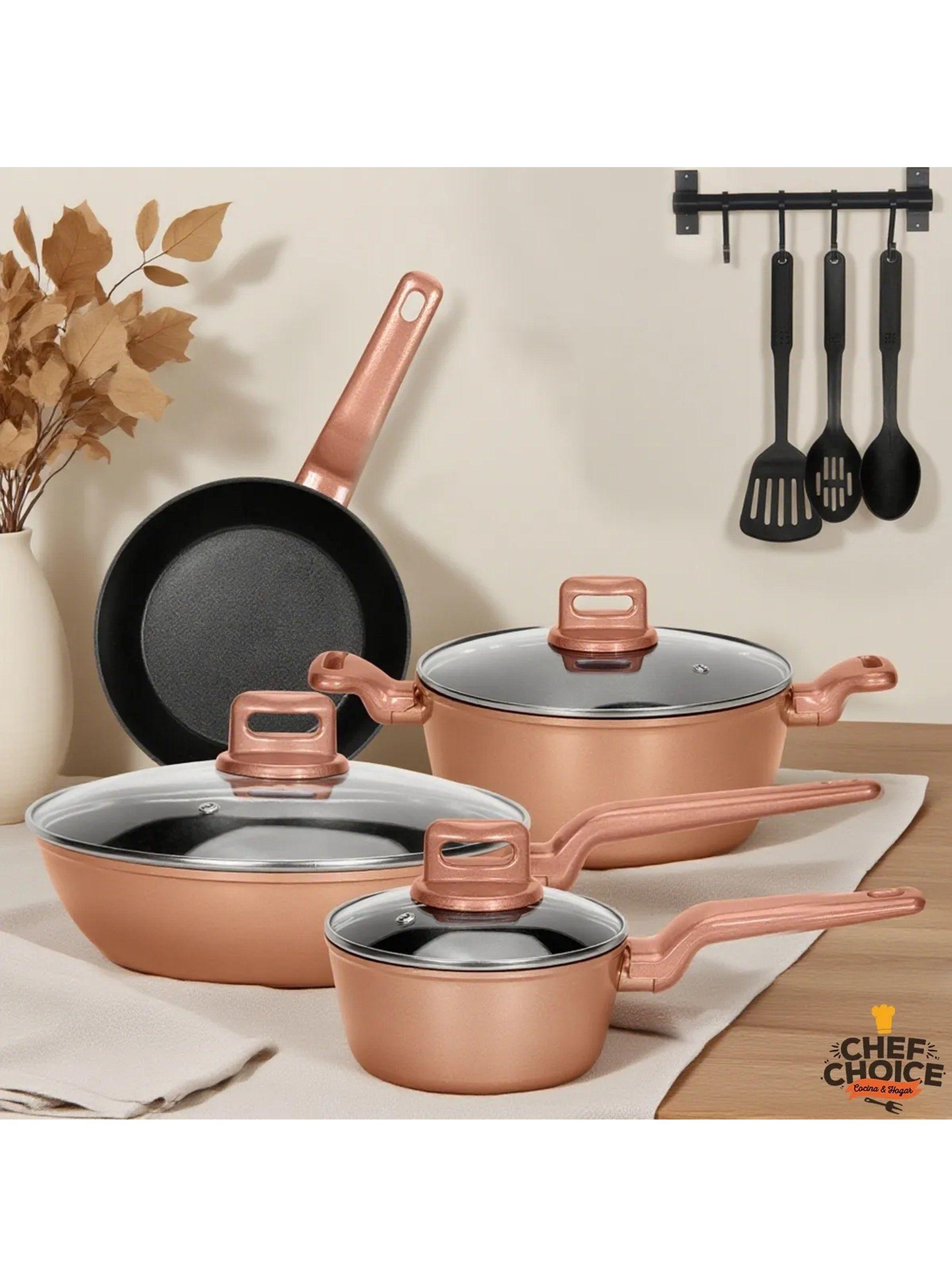 Set de Utensilios de Cocina Antiadherentes 8 Piezas Cobre-1