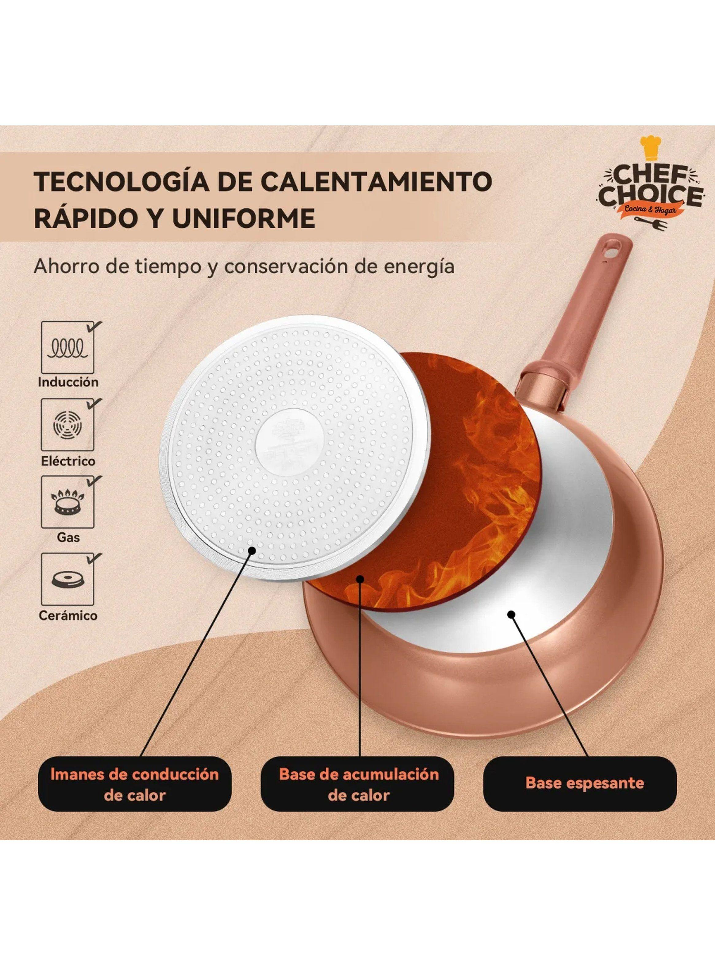 Set de Utensilios de Cocina Antiadherentes 8 Piezas Cobre-4