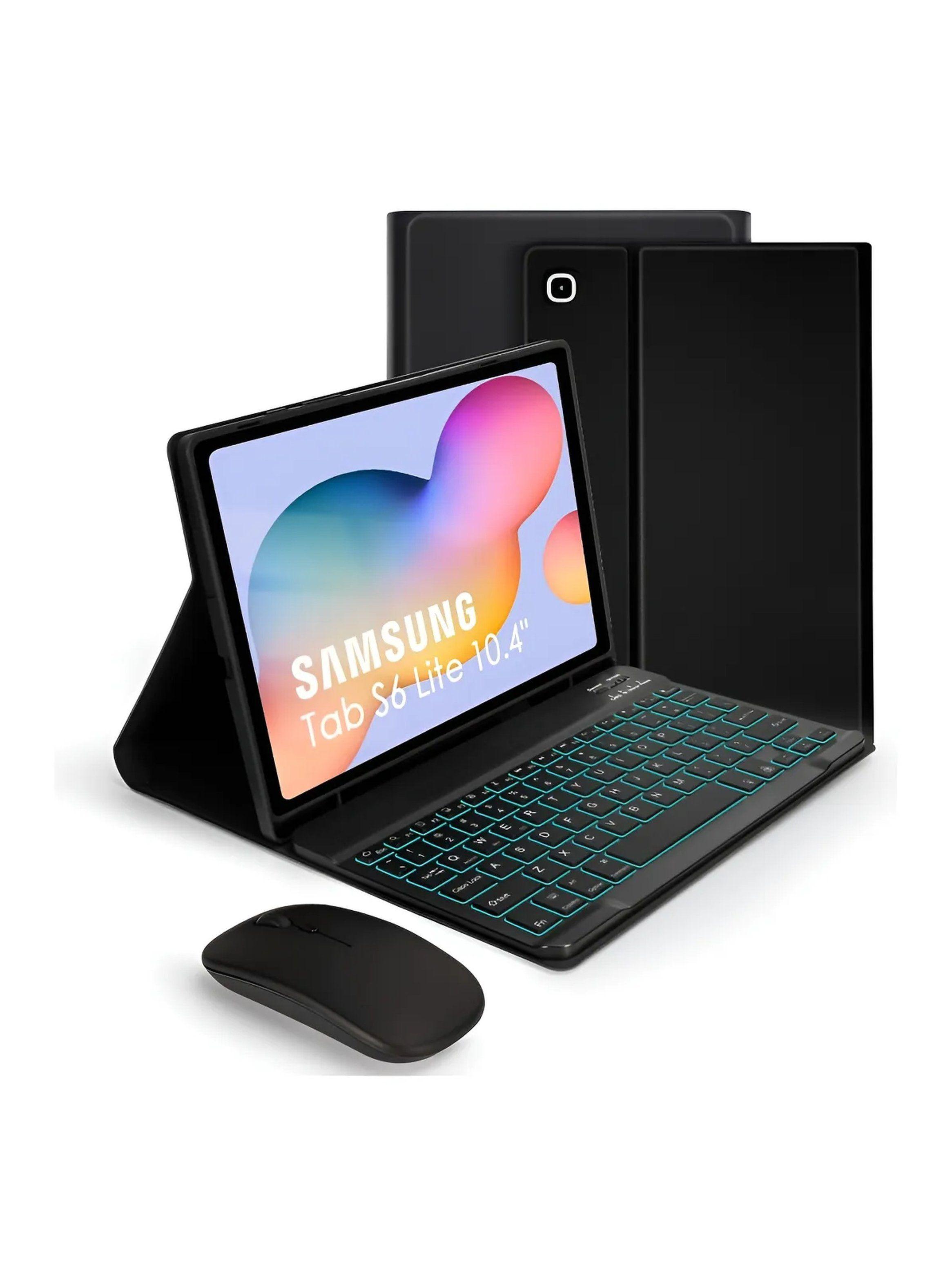 Funda con Teclado Retroiluminado para Samsung Galaxy Tab S6 Lite 10.4" Magnética Ajustable-0