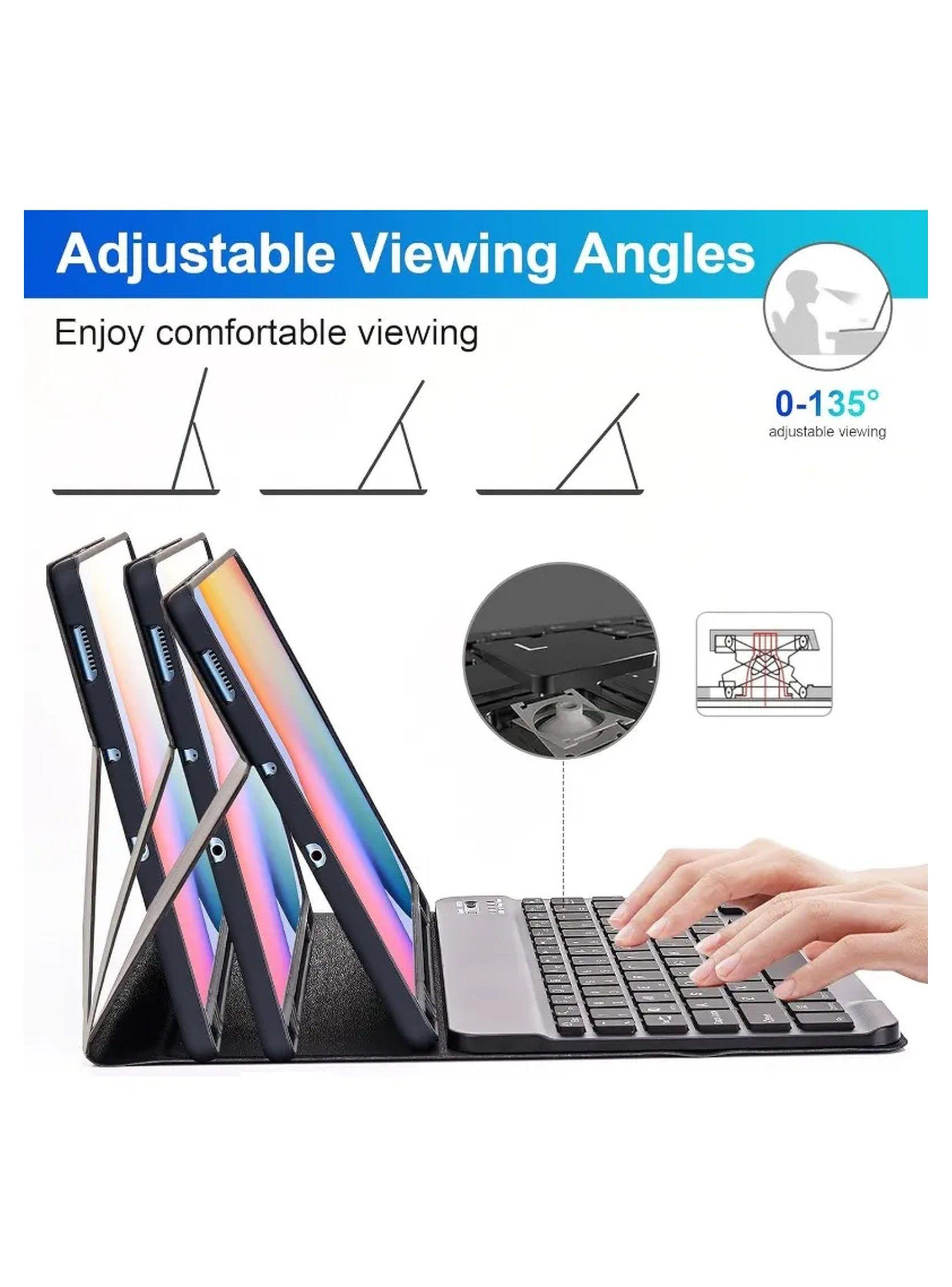 Funda con Teclado Retroiluminado para Samsung Galaxy Tab S6 Lite 10.4" Magnética Ajustable-8