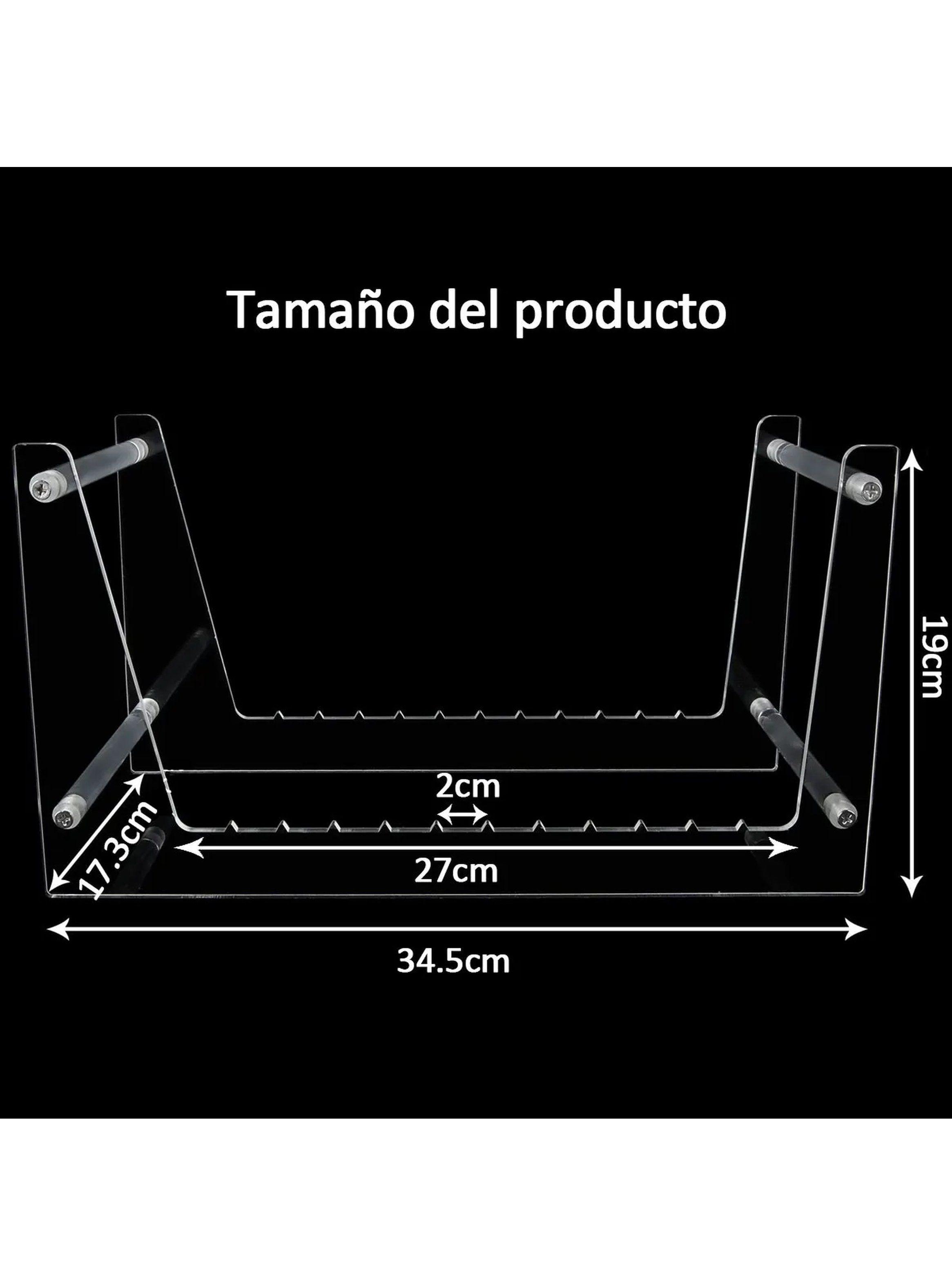 Estante de Acrílico para Discos de Vinilo Transparente Ajustable-1