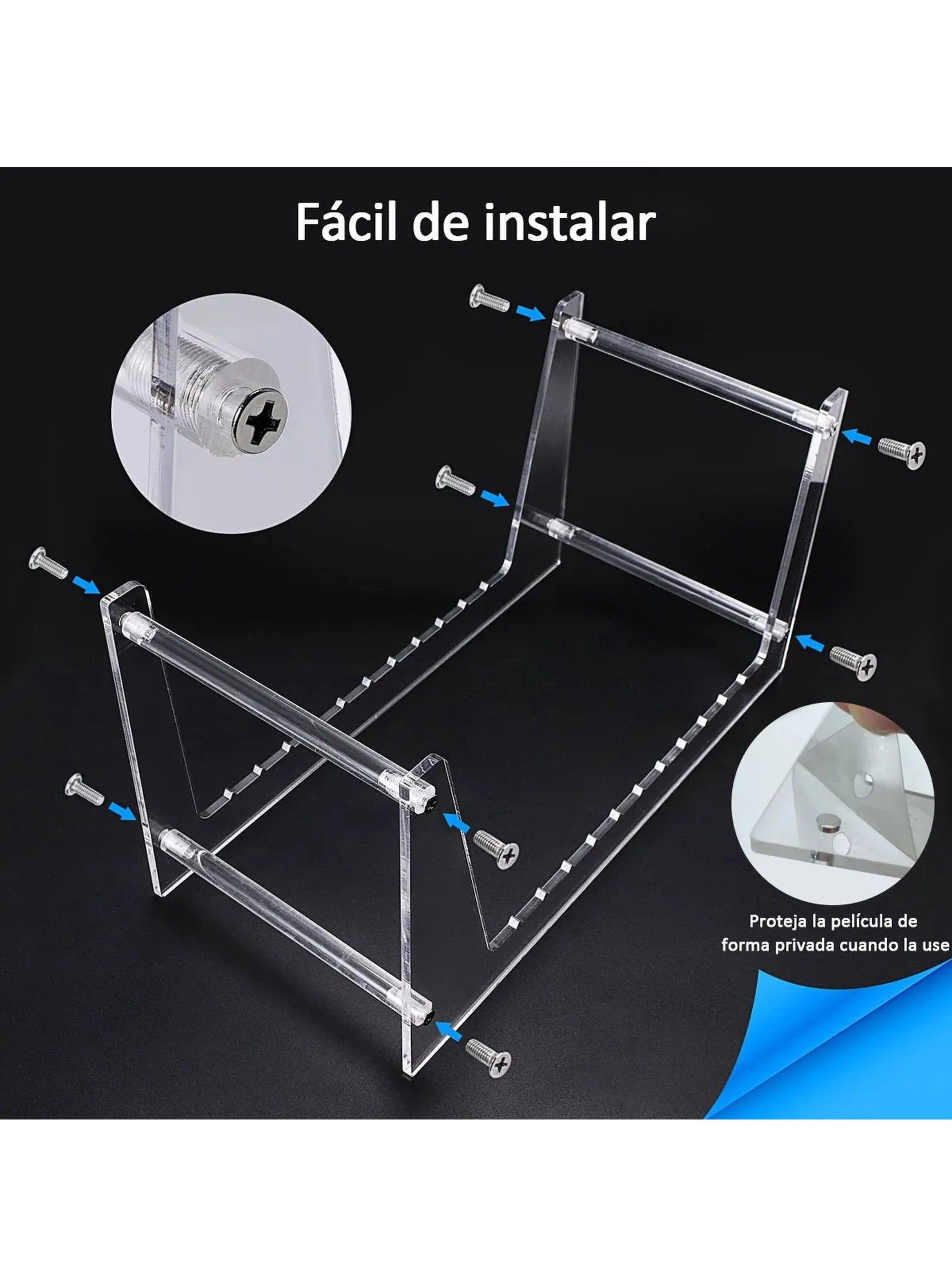 Estante de Acrílico para Discos de Vinilo Transparente Ajustable-2
