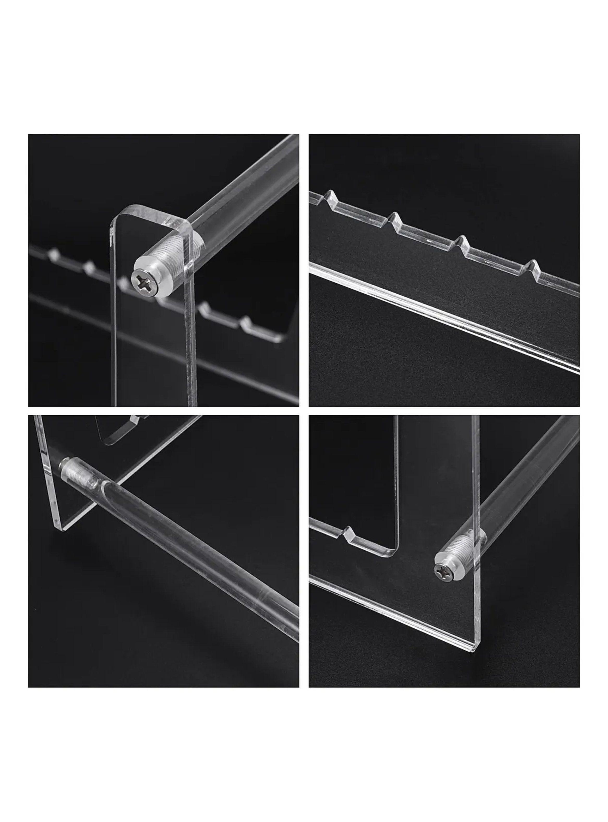 Estante de Acrílico para Discos de Vinilo Transparente Ajustable-6