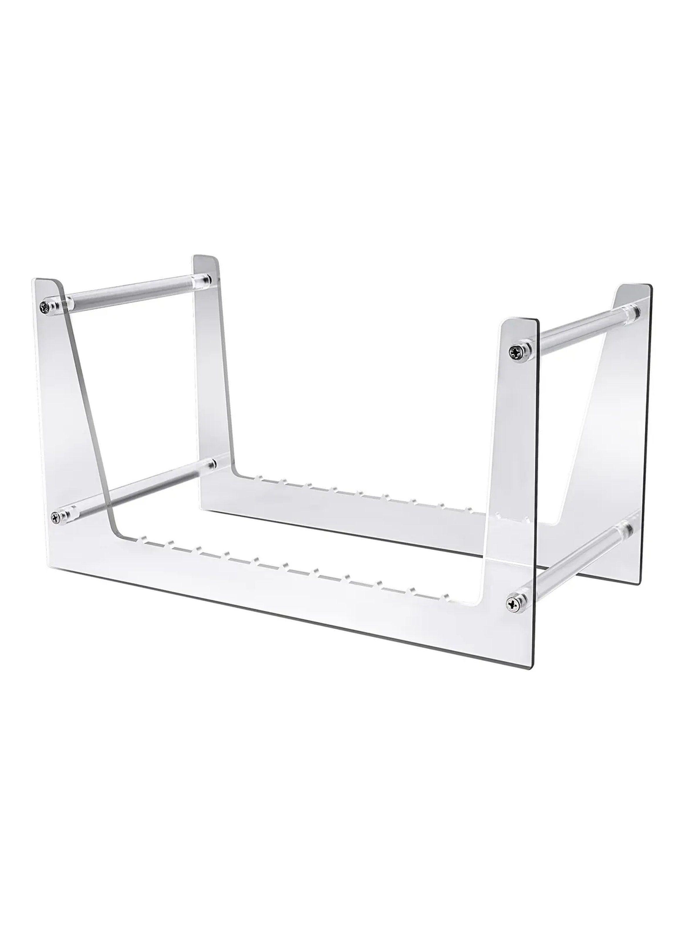 Estante de Acrílico para Discos de Vinilo Transparente Ajustable-7