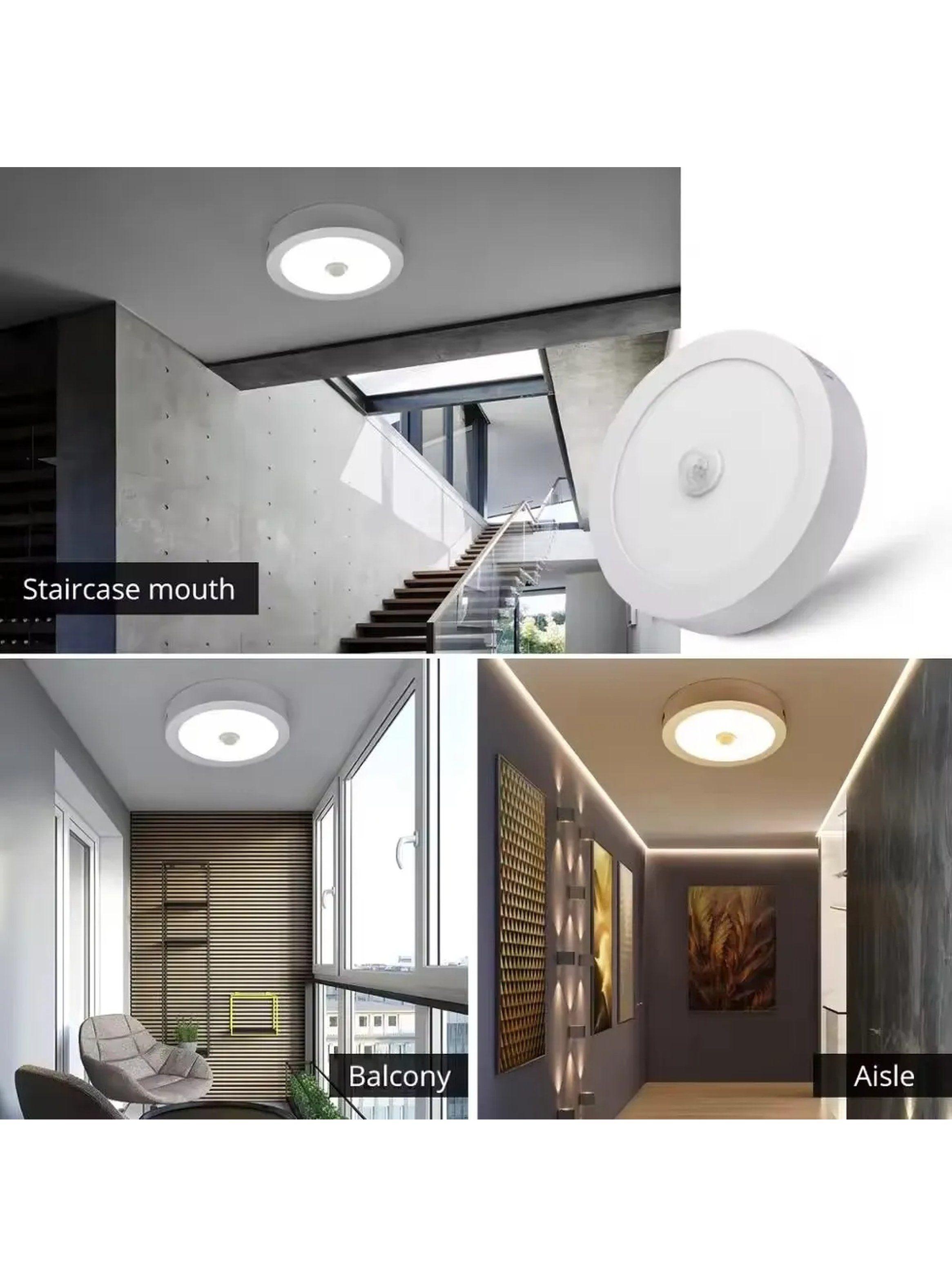 Luz LED Sensor de Movimiento Inducción Automática Blanca-6