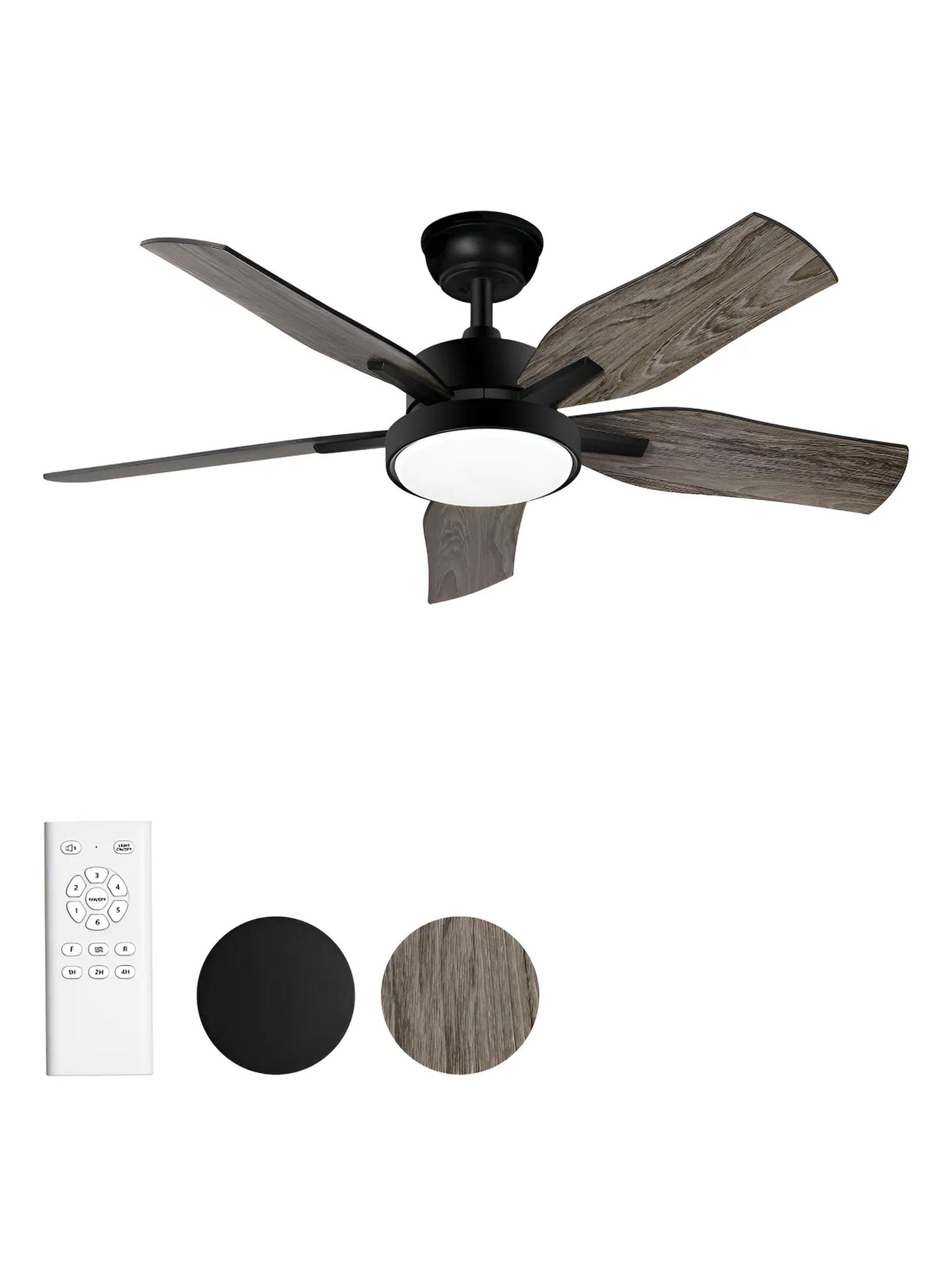 Ventilador De Techo Silencioso LED Control Remoto 6 Velocidades-0