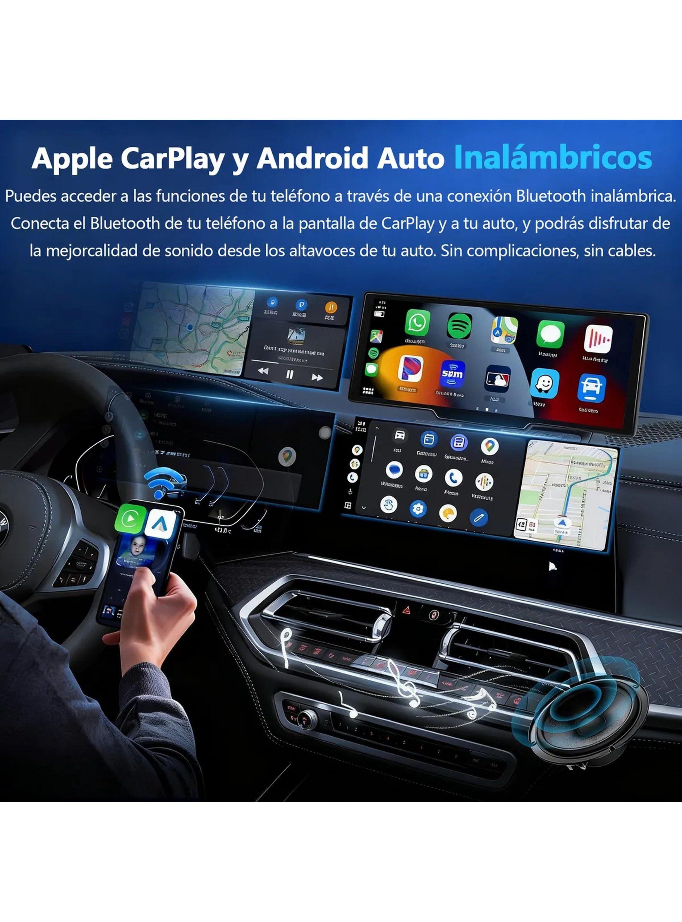 Pantalla Inteligente para Auto con CarPlay y Android Auto Inalámbricos 10"-2