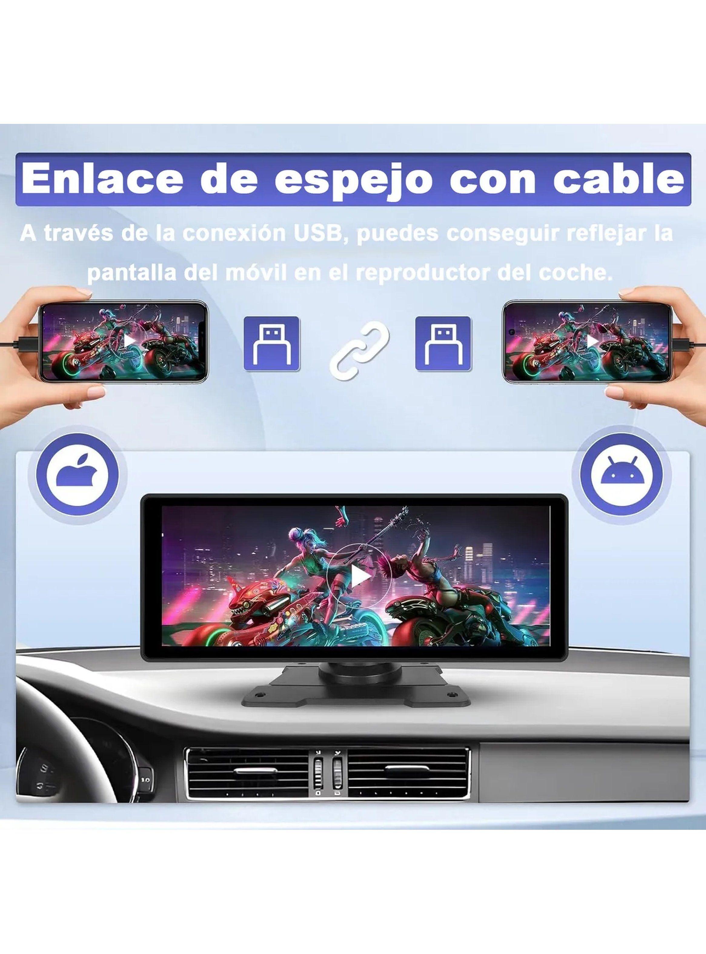 Pantalla Inteligente para Auto con CarPlay y Android Auto Inalámbricos 10"-3