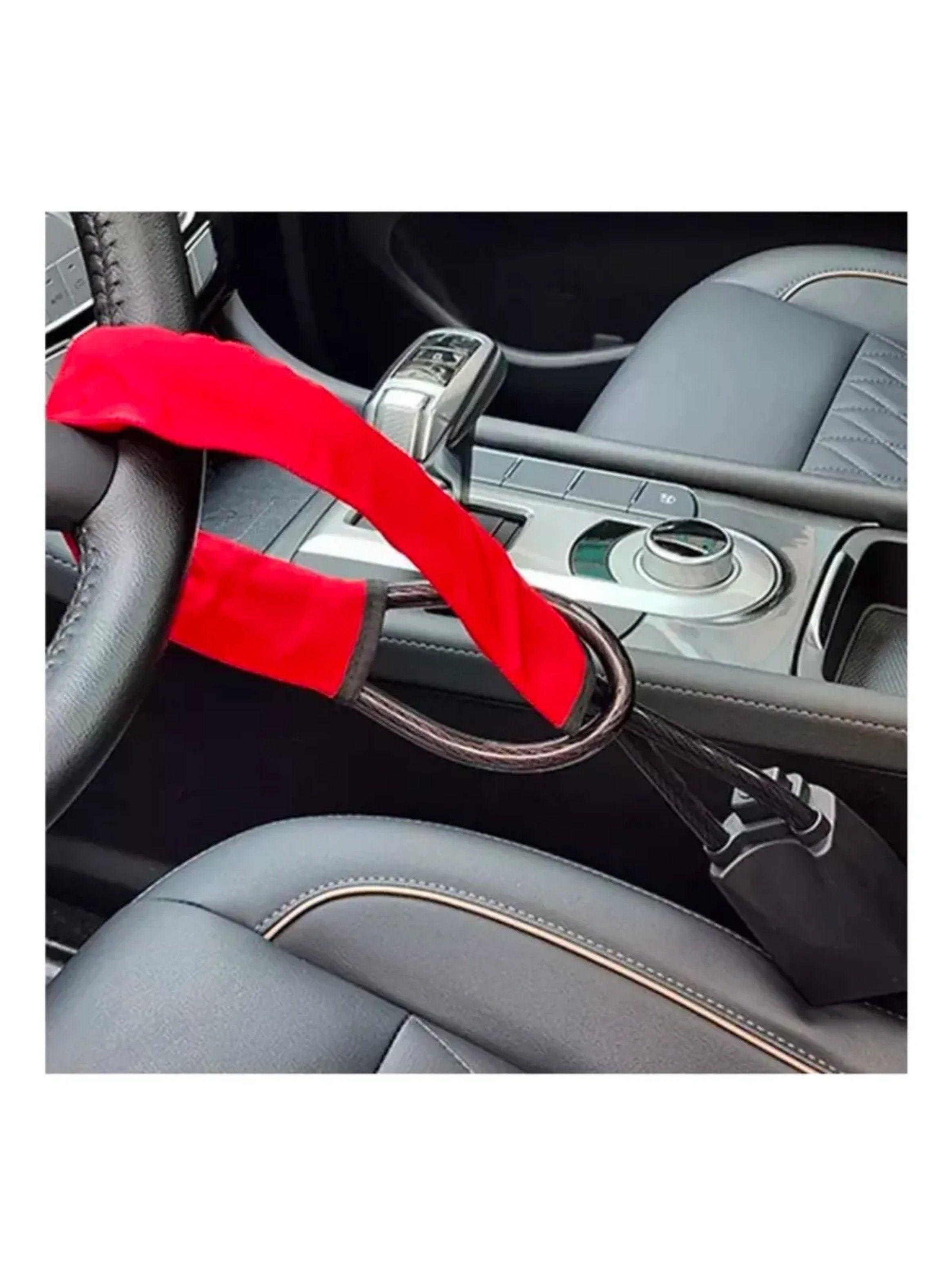 Bloqueo Antirrobo para Volante y Pedal Ajustable 65.5 cm Rojo-2