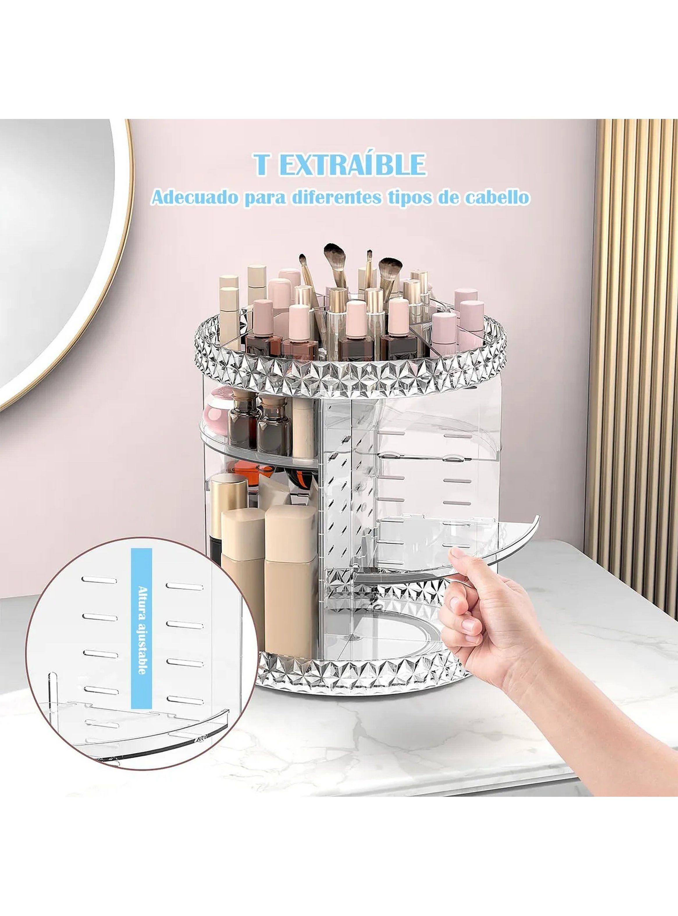 Organizador de Maquillaje Giratorio Acrílico Transparente 30 cm-4