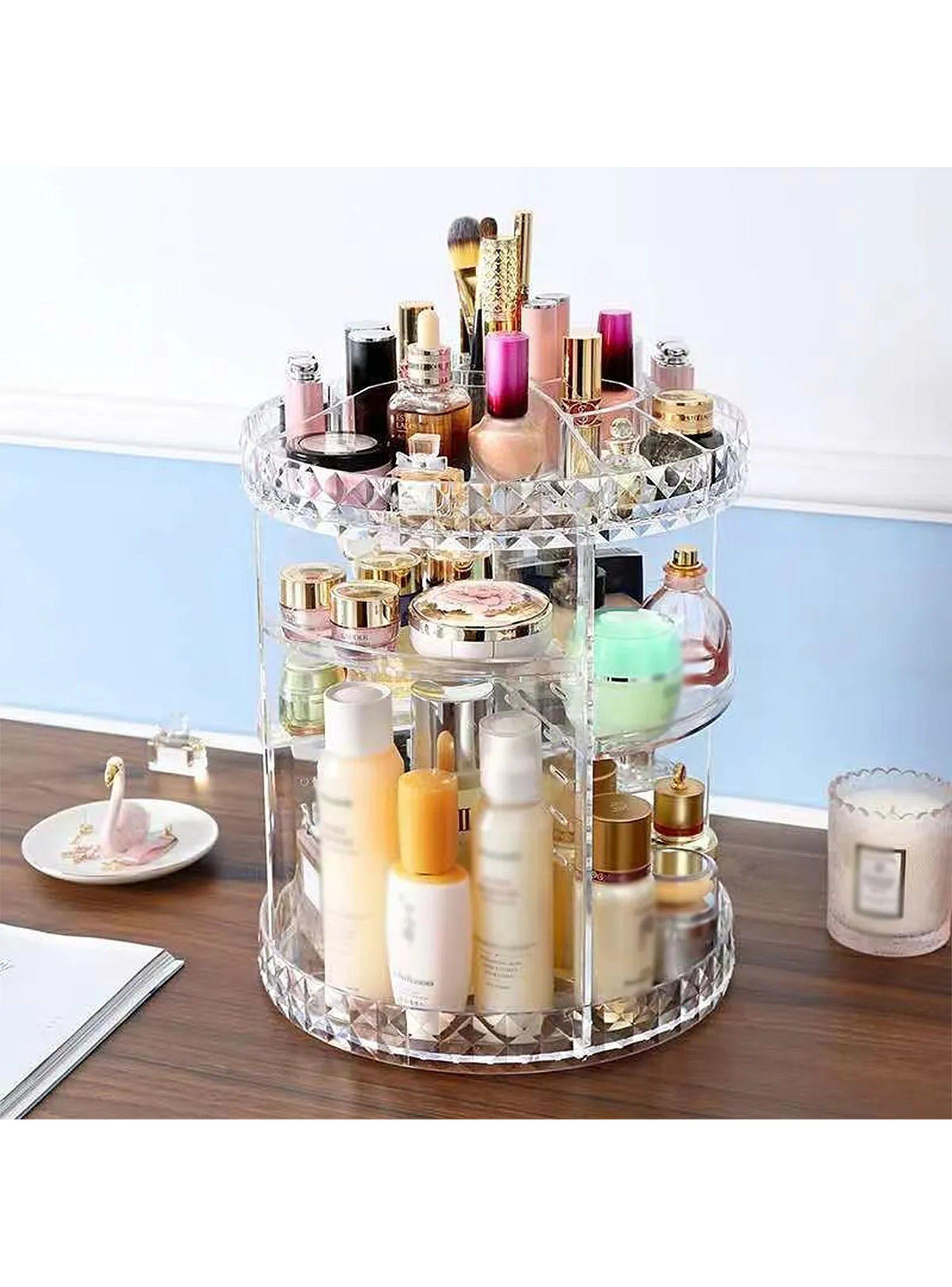 Organizador de Maquillaje Giratorio Acrílico Transparente 30 cm-5