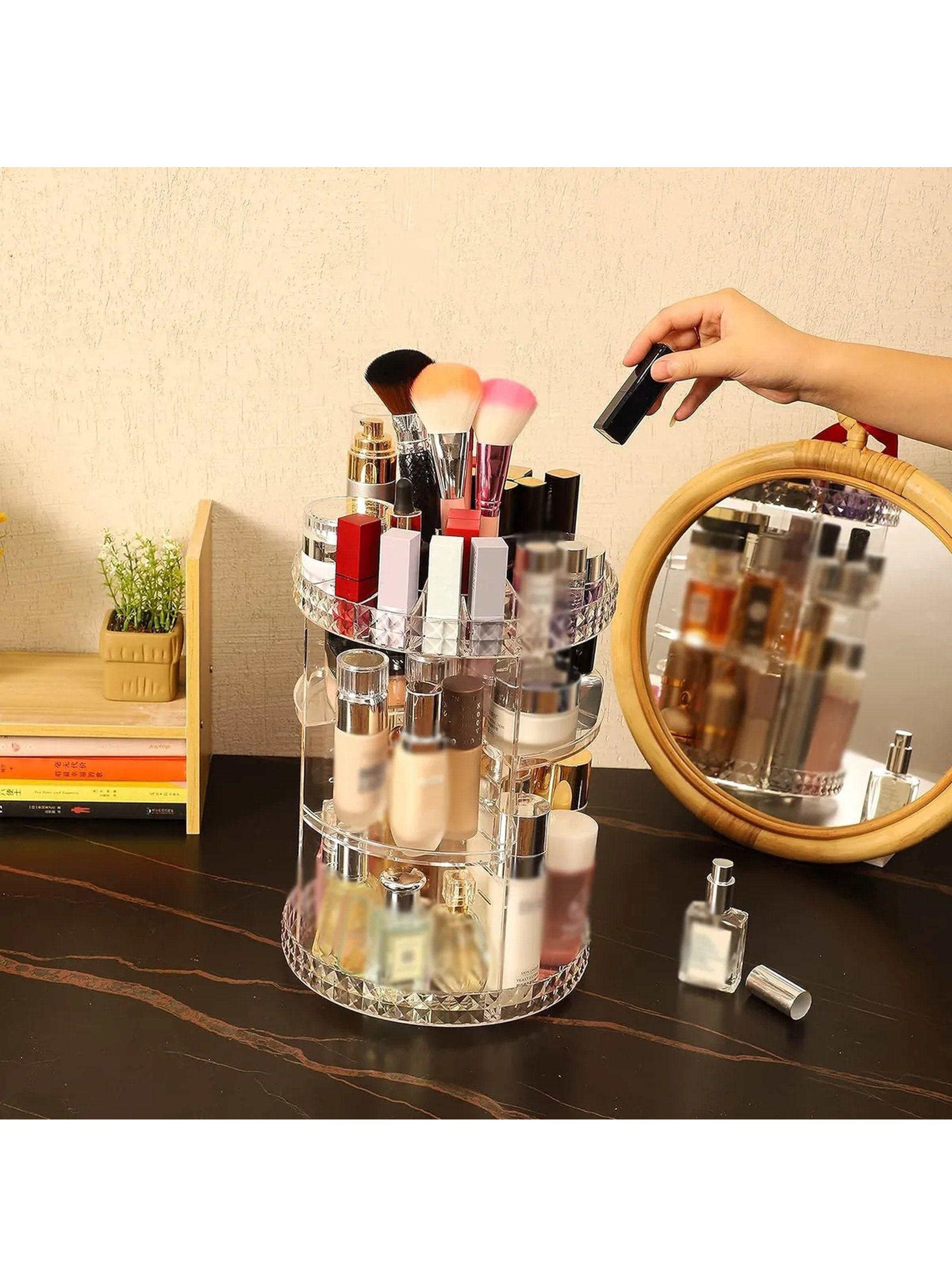 Organizador de Maquillaje Giratorio Acrílico Transparente 30 cm-7