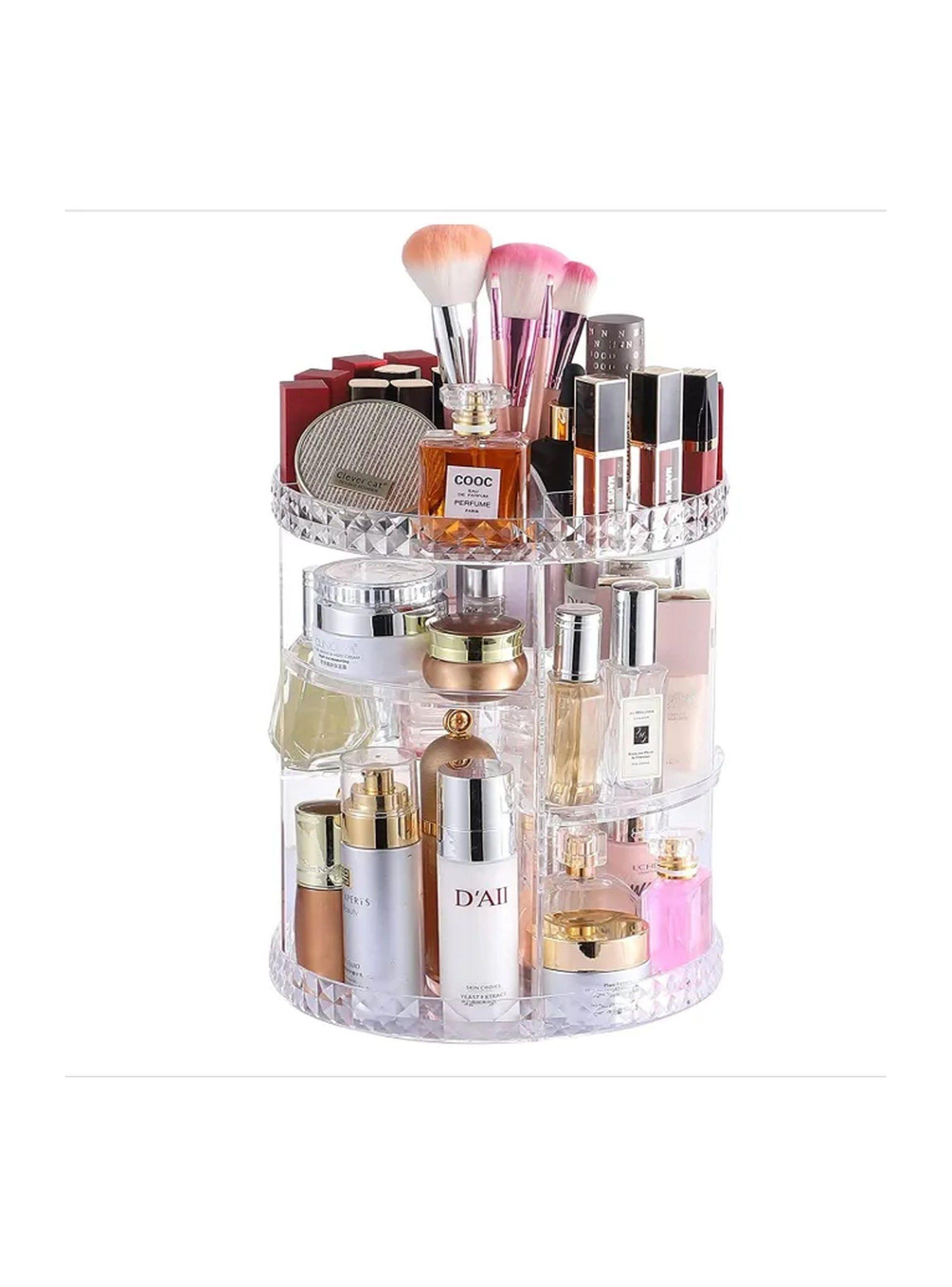 Organizador de Maquillaje Giratorio Acrílico Transparente 30 cm-9