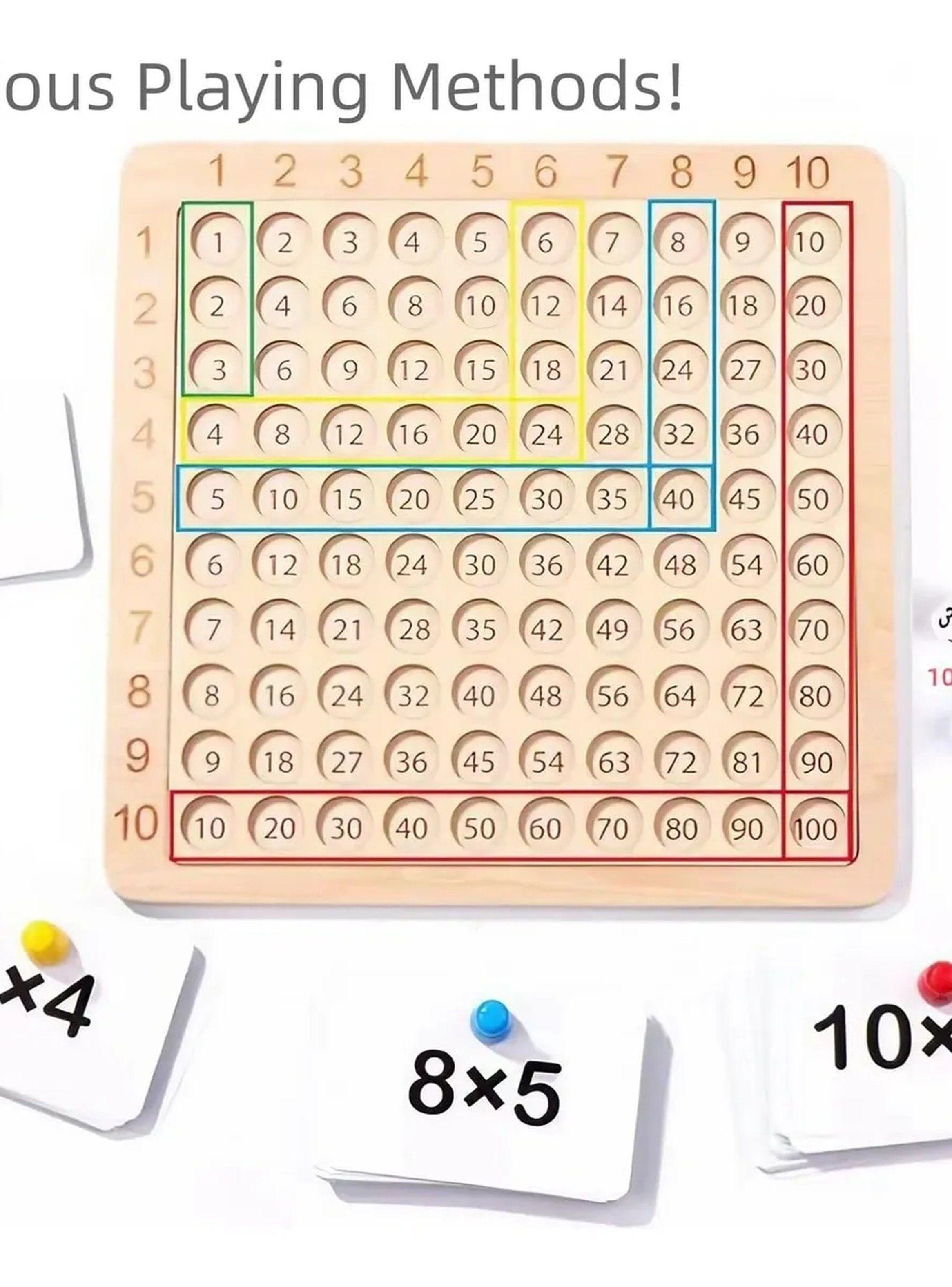Juego De Tablero Multiplicación Montessori Madera Niños Educativo-4