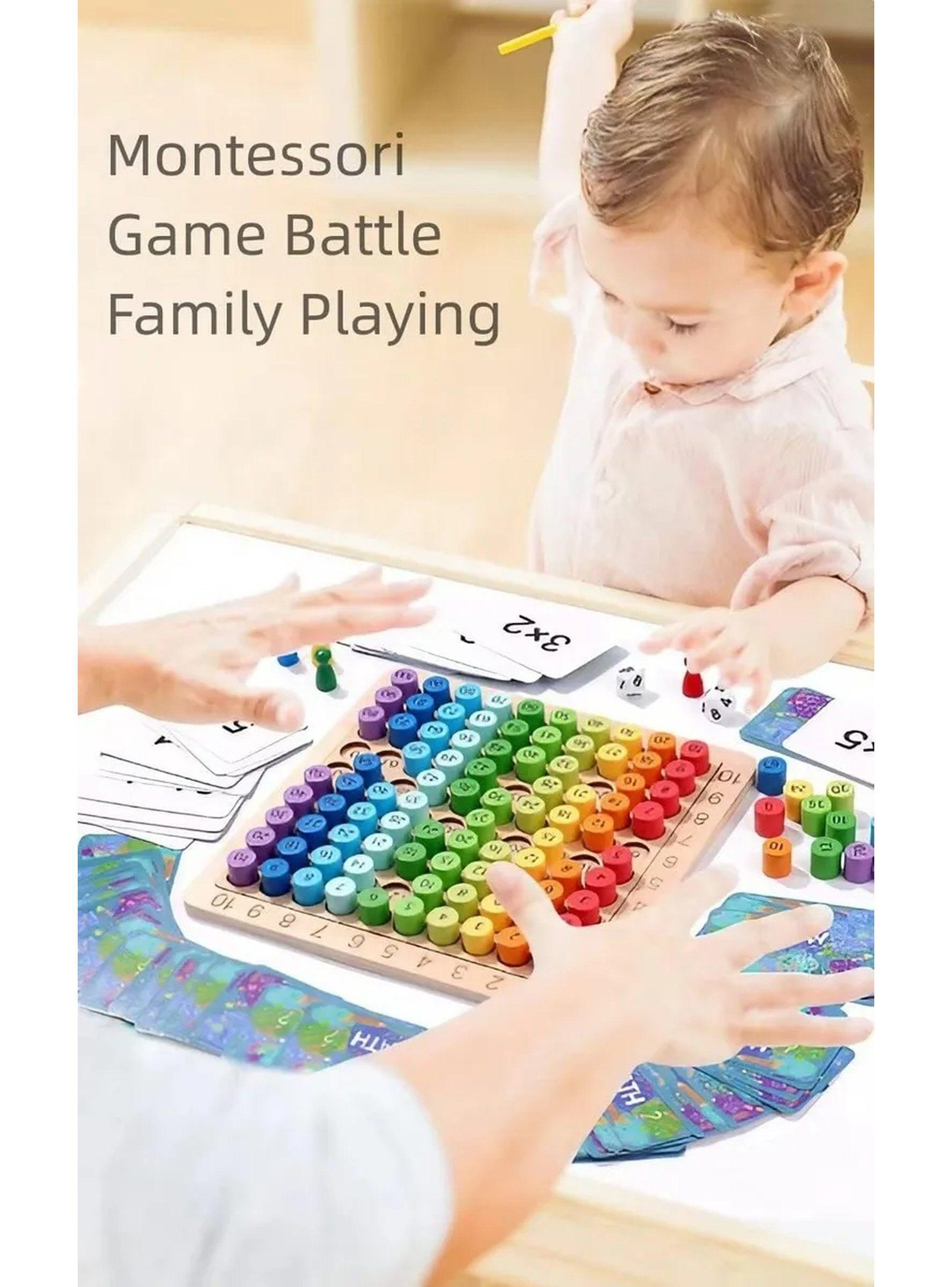 Juego De Tablero Multiplicación Montessori Madera Niños Educativo-7