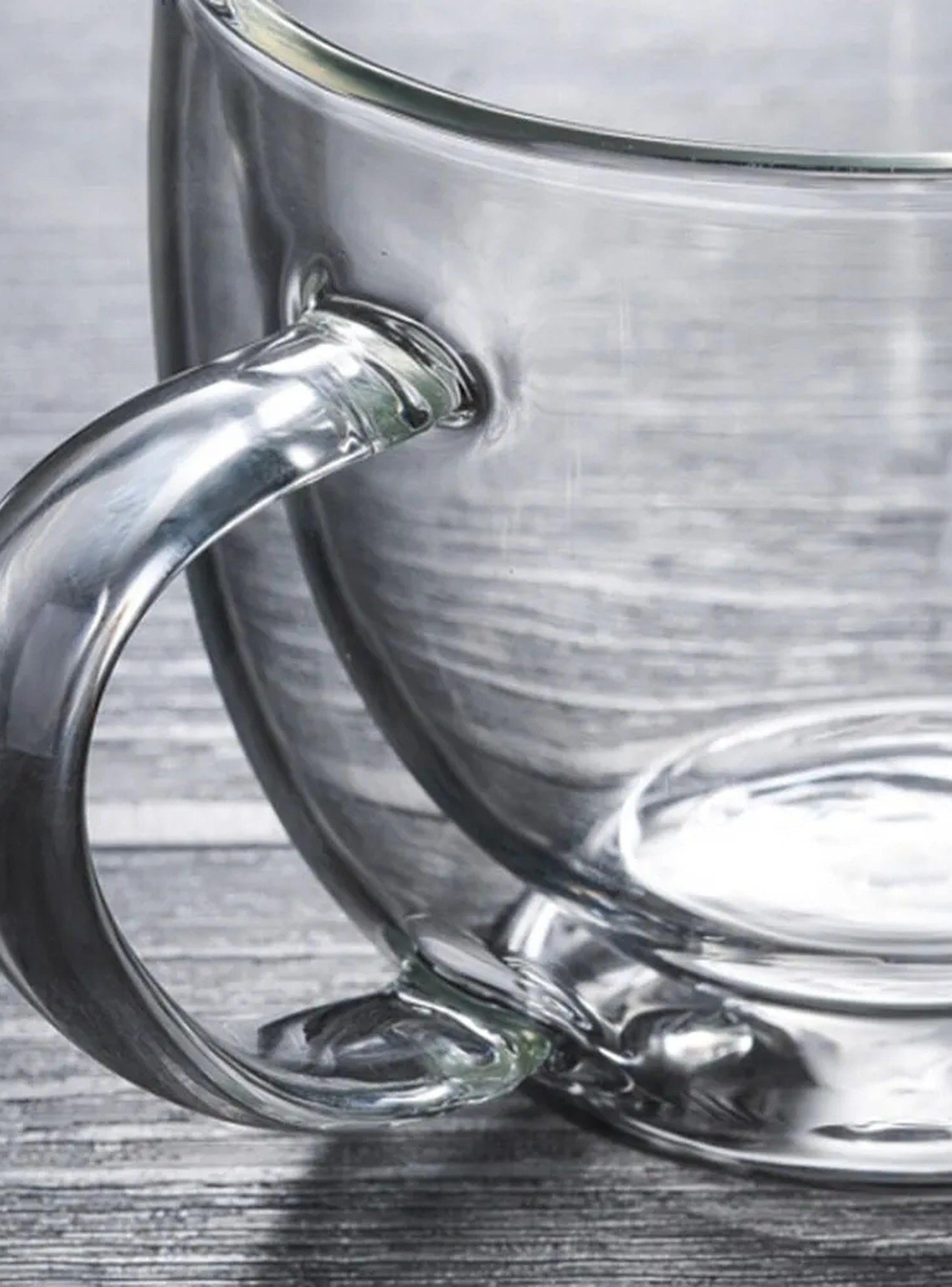 Taza de Vidrio Doble Pared Transparente Resistente al Calor 250ml-4