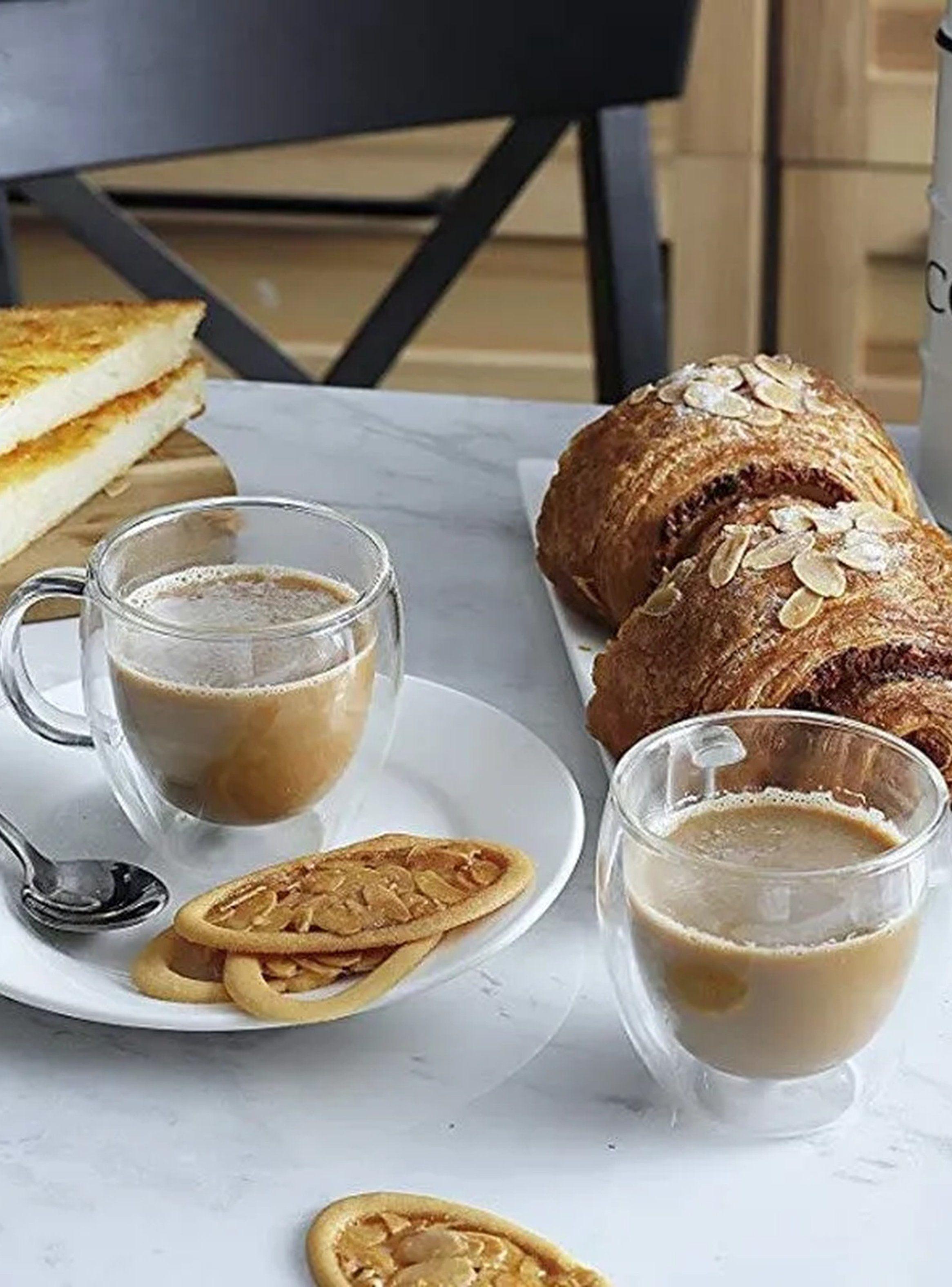 Taza de Vidrio Doble Pared Transparente Resistente al Calor 250ml-6