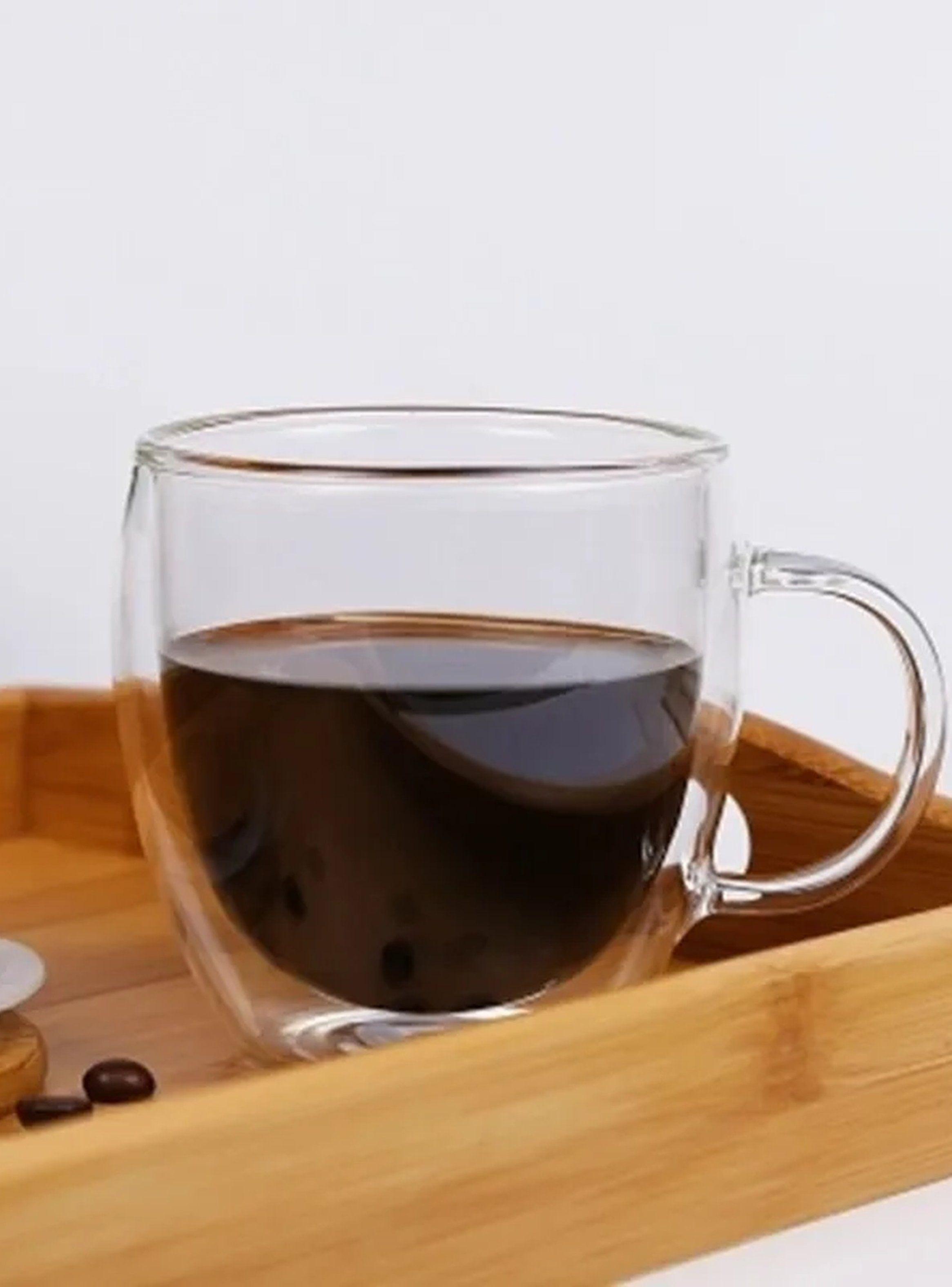 Taza de Vidrio Doble Pared Transparente Resistente al Calor 250ml-7