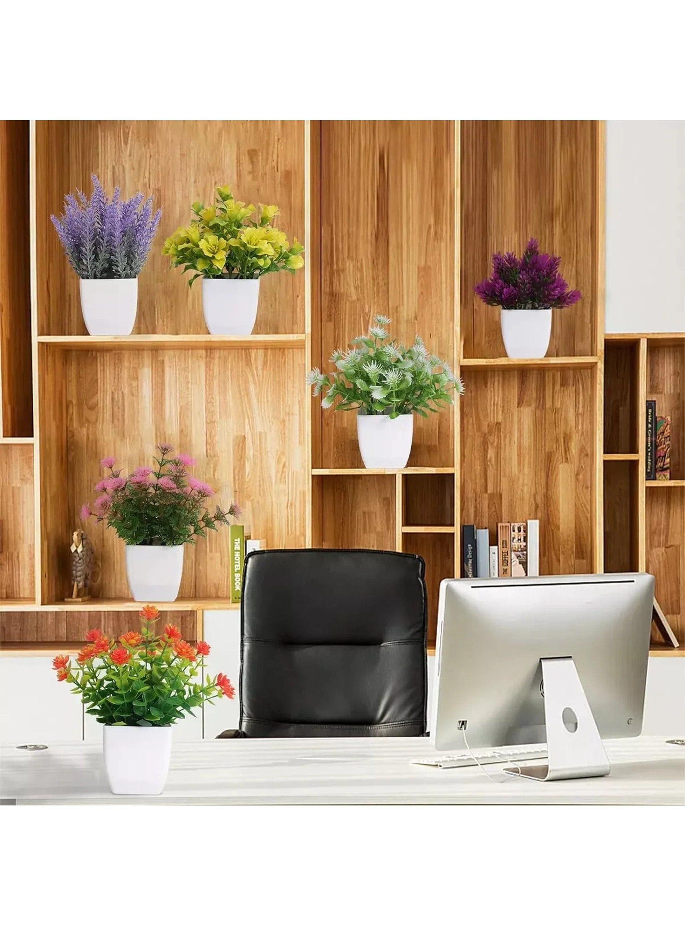 Set de Plantas Artificiales en Macetas 6 Piezas Decorativas-6
