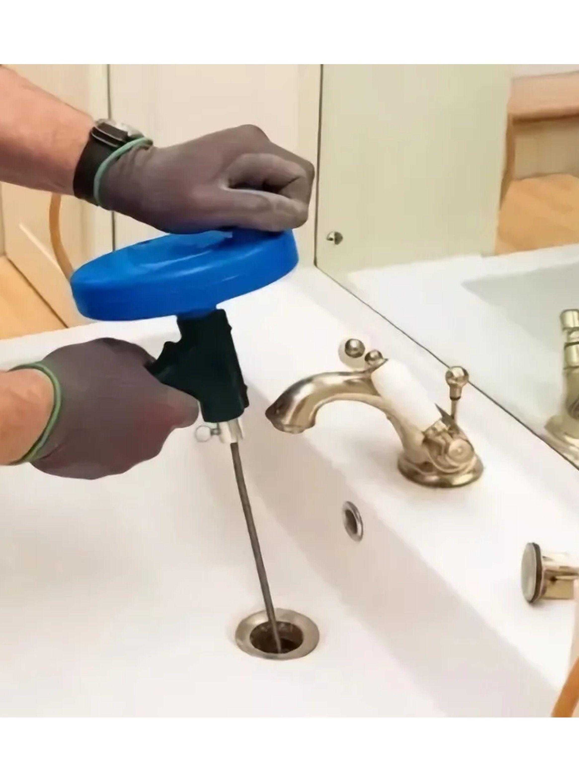 Limpiador de Tuberías Manual 10 Metros Antibloqueo-3