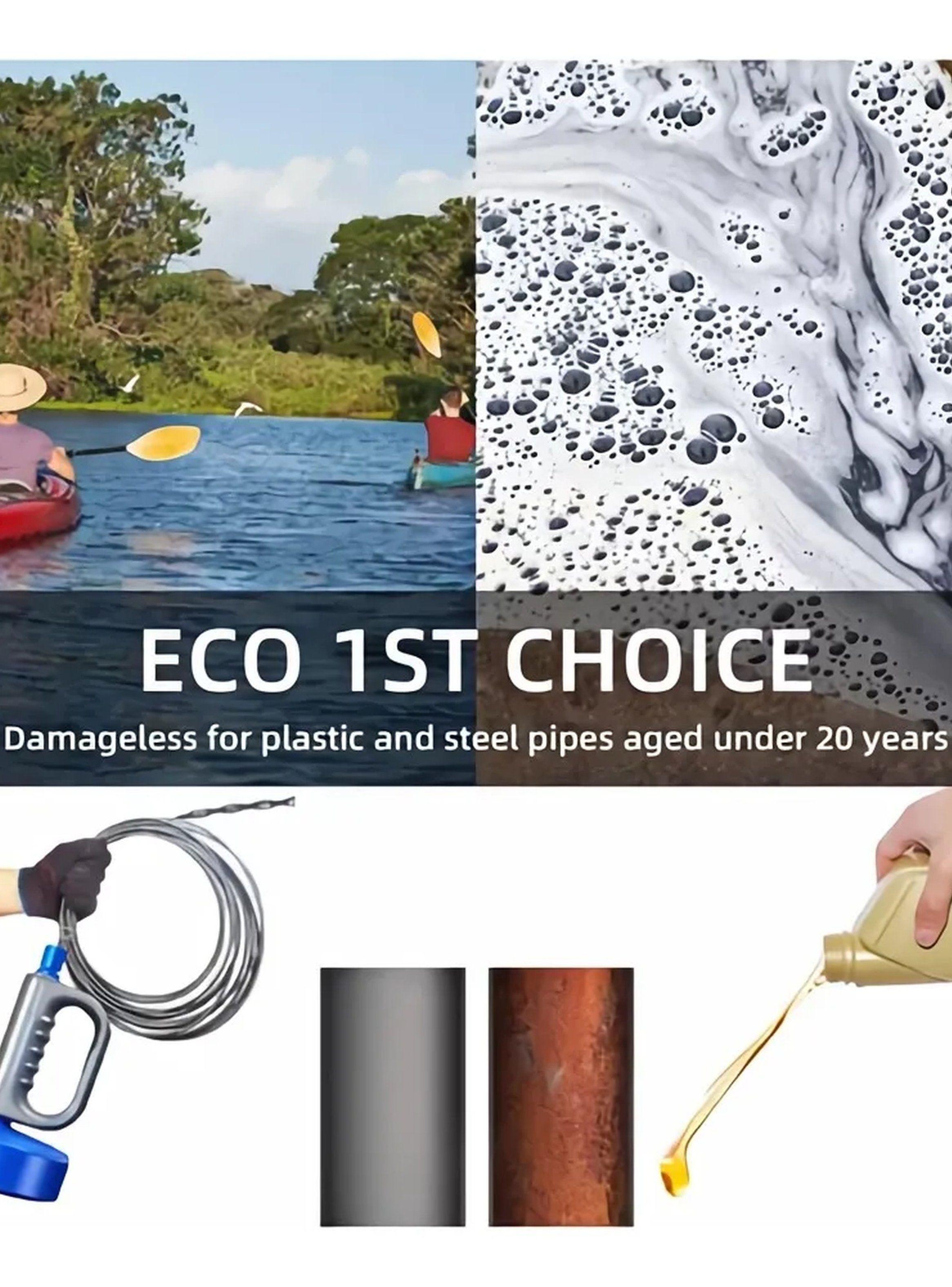 Limpiador de Tuberías Manual 10 Metros Antibloqueo-6