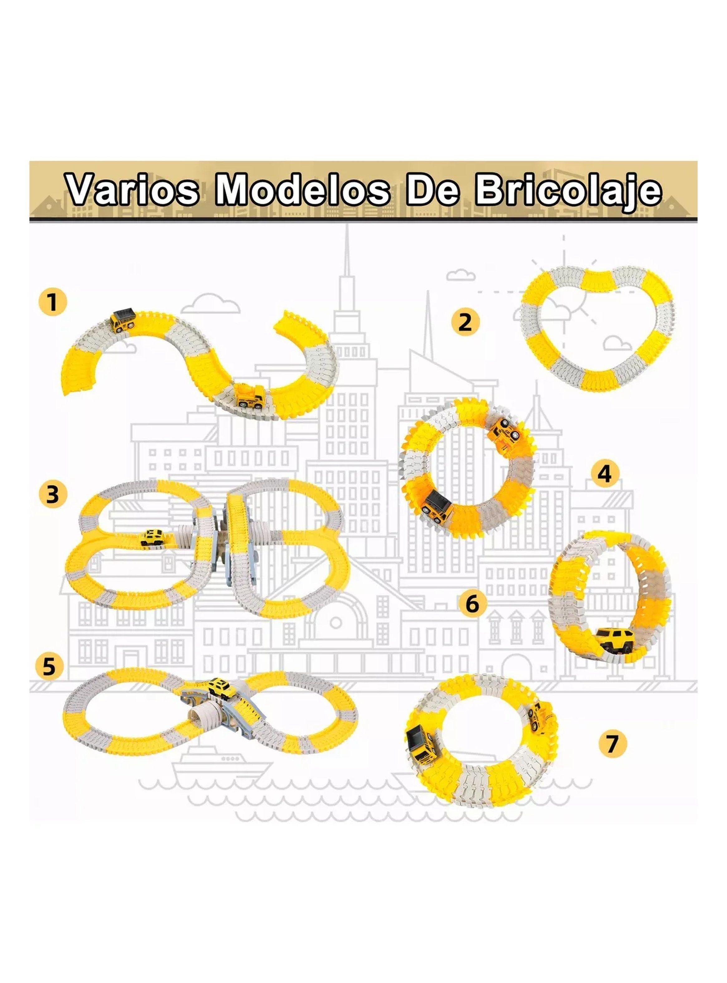 Set De Construcción Pista De Autos Flexible Con Grúa Y Vehículos-2