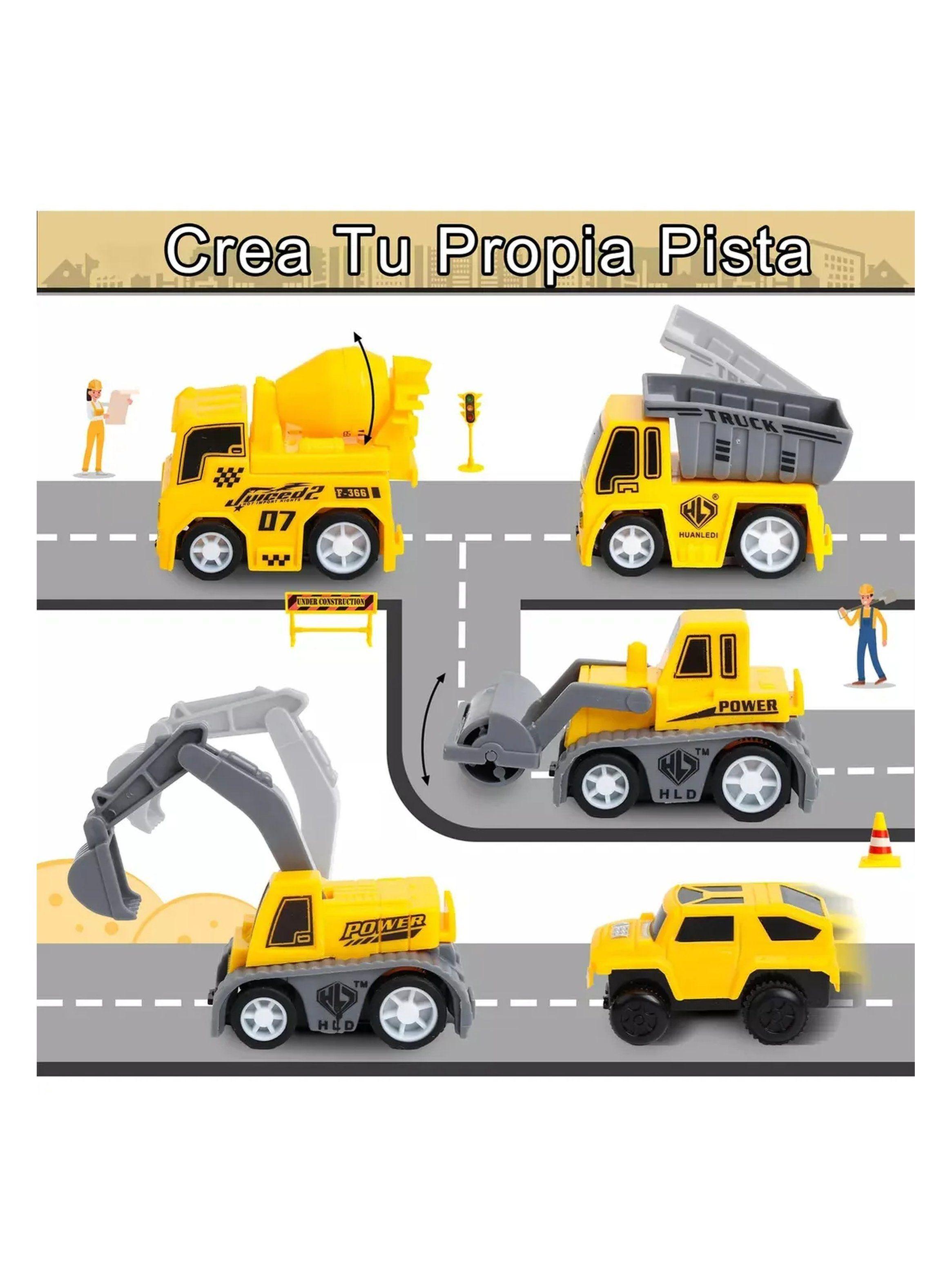 Set De Construcción Pista De Autos Flexible Con Grúa Y Vehículos-6