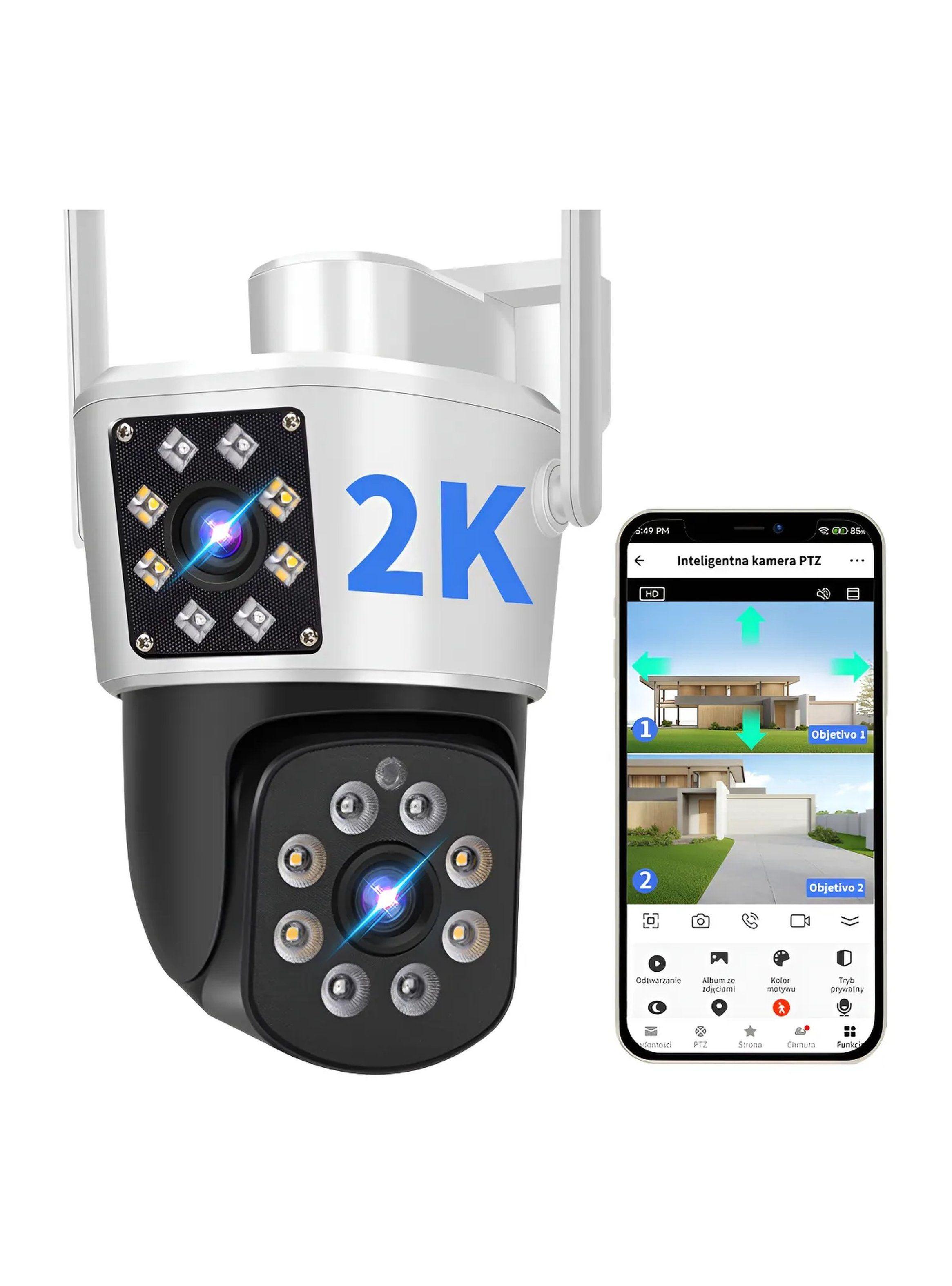 Cámara de Seguridad IP Exterior 2K 4MP Visión Nocturna Zoom 10x-0