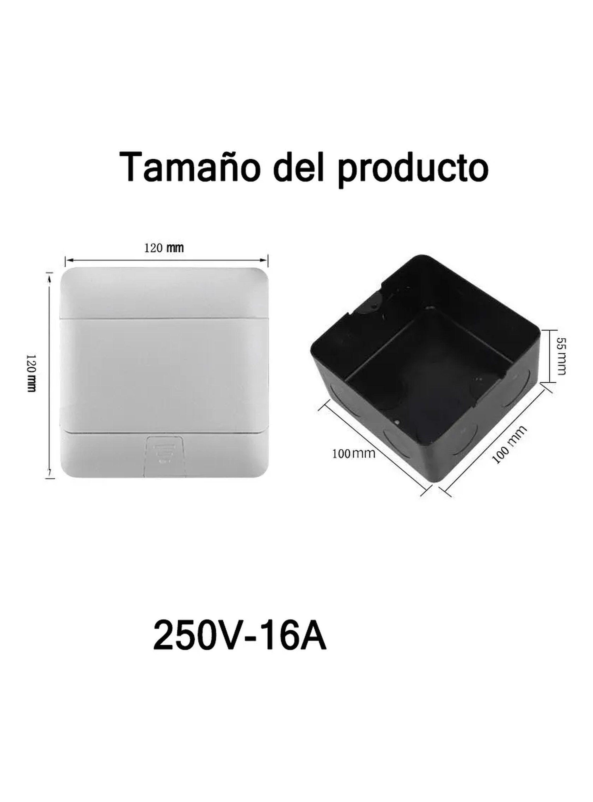 Caja De Piso Retráctil 16A Acero Inoxidable Plateado-3