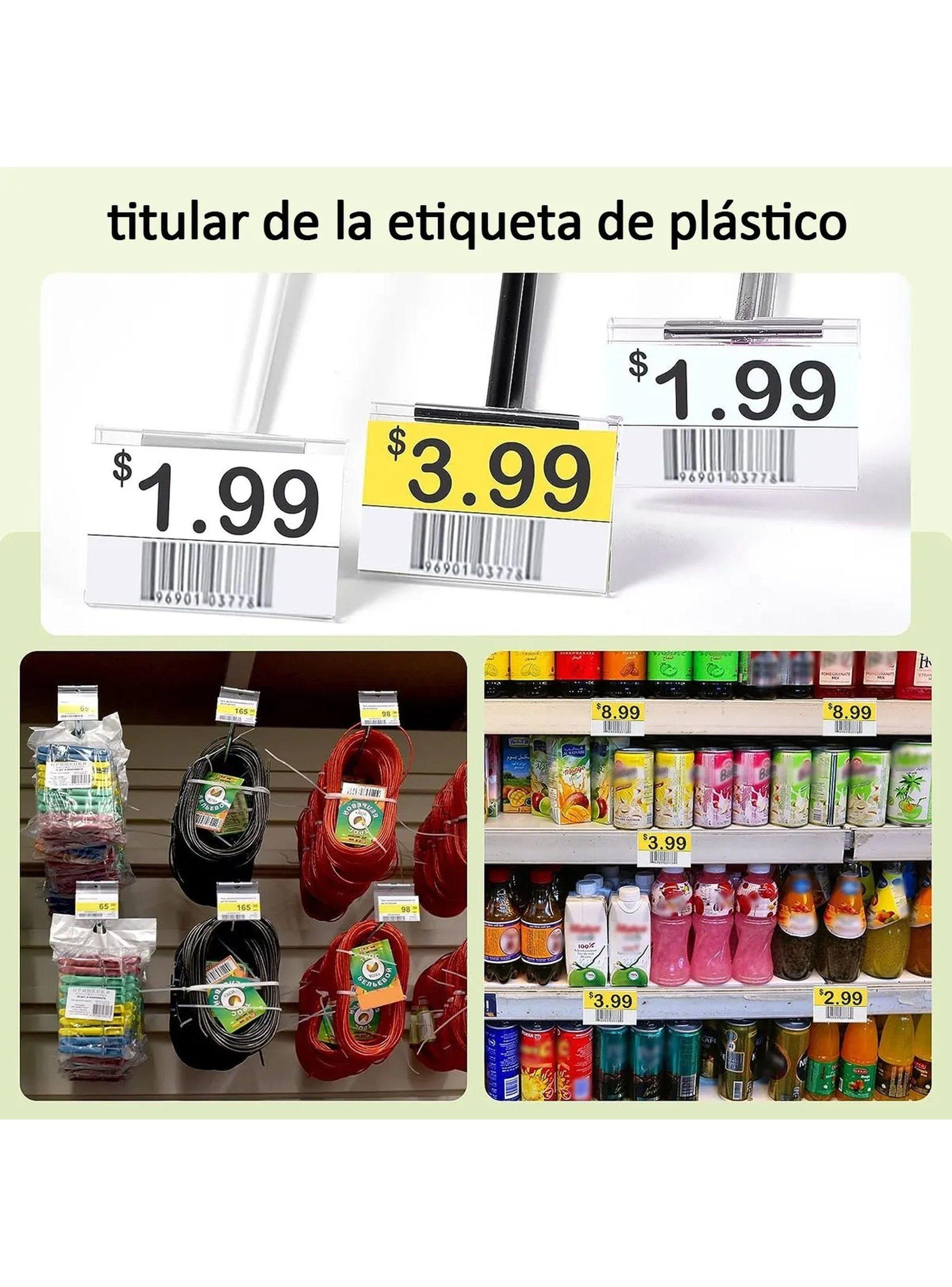 Etiquetas de Plástico Transparente PVC 6cm Rectangulares |-4