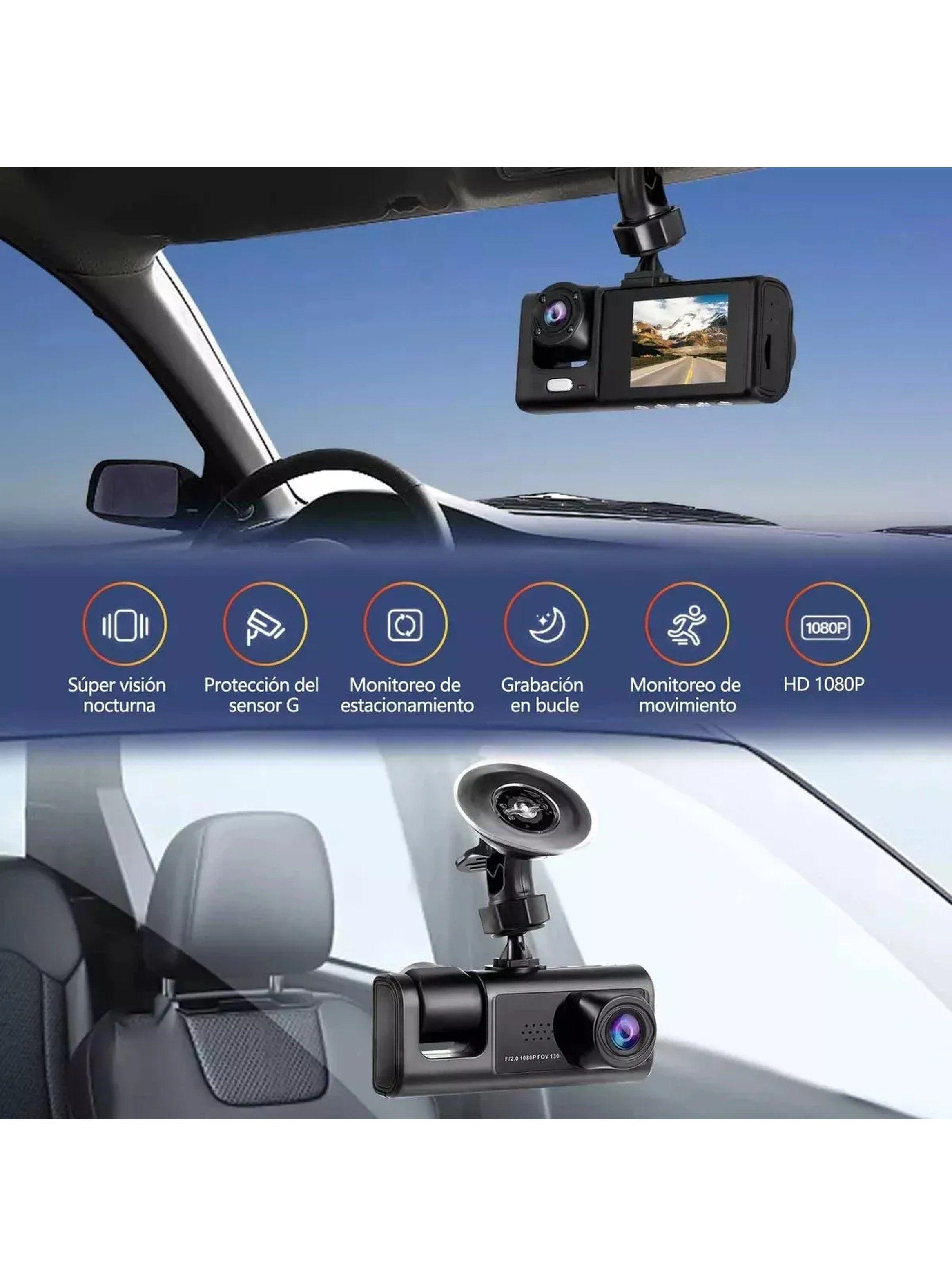 Cámara de Auto de Tres Lentes Full HD Gran Angular-4