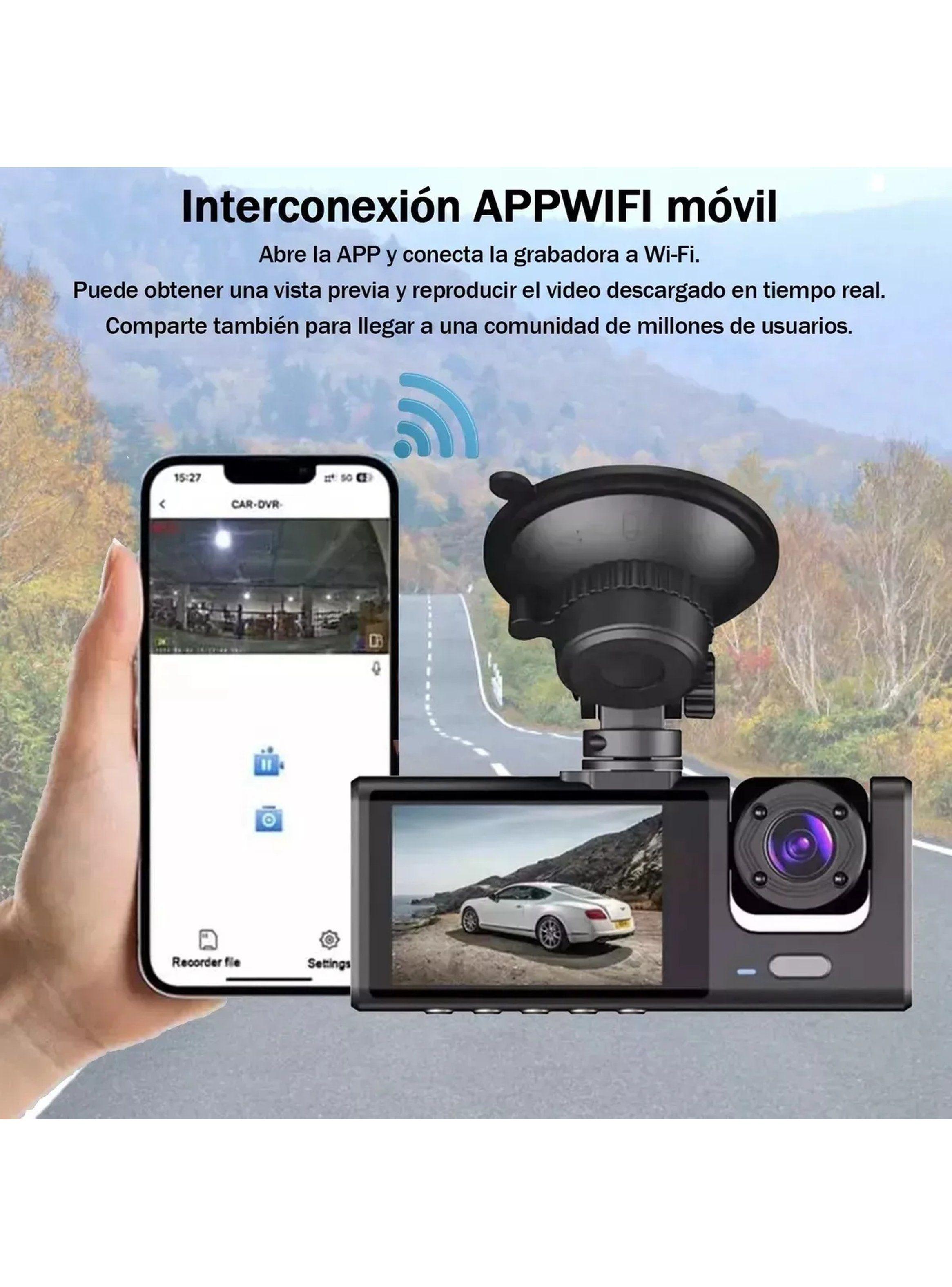 Cámara de Auto de Tres Lentes Full HD Gran Angular-5