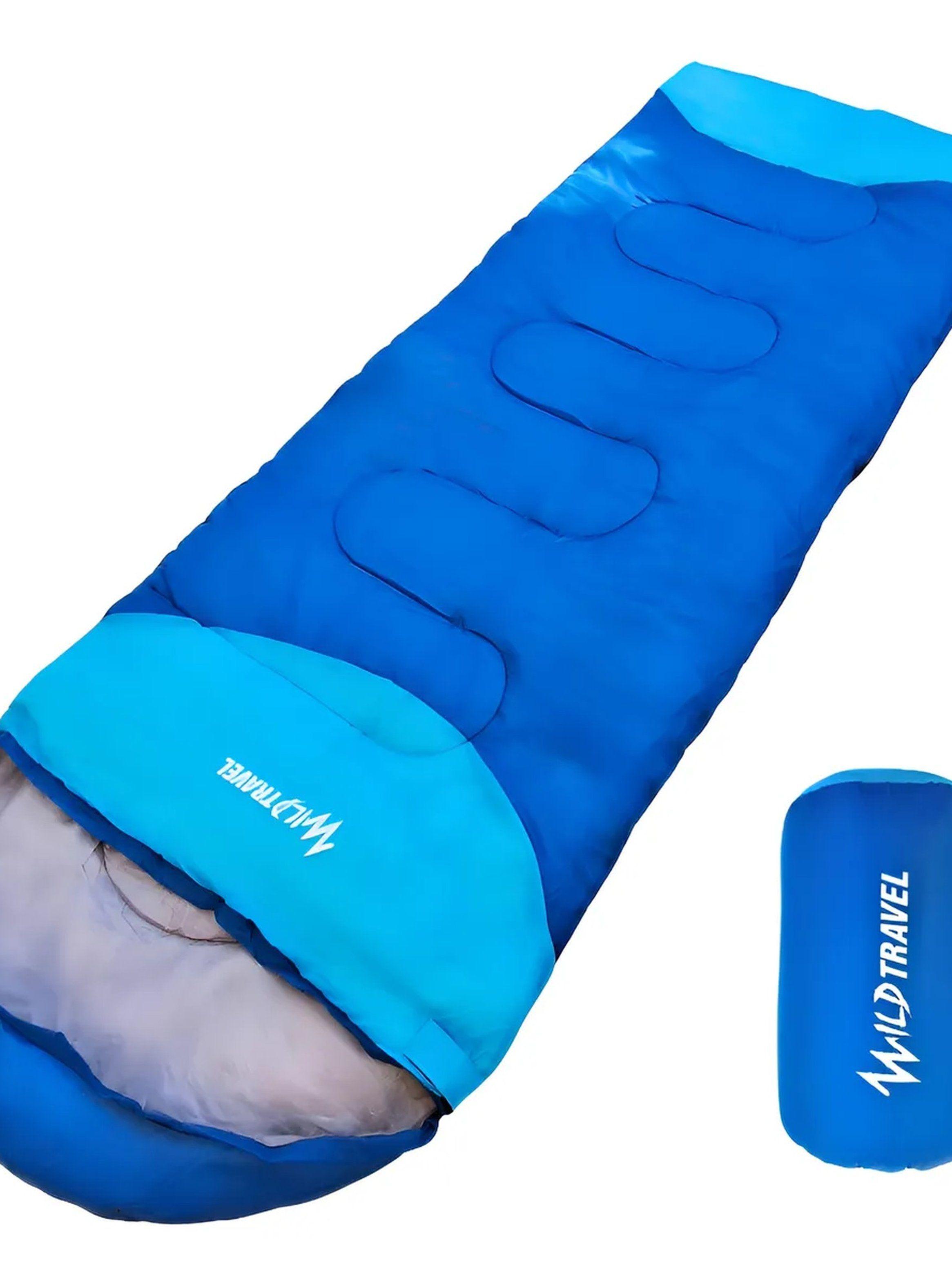 Saco de Dormir Ligero Impermeable Azul-0