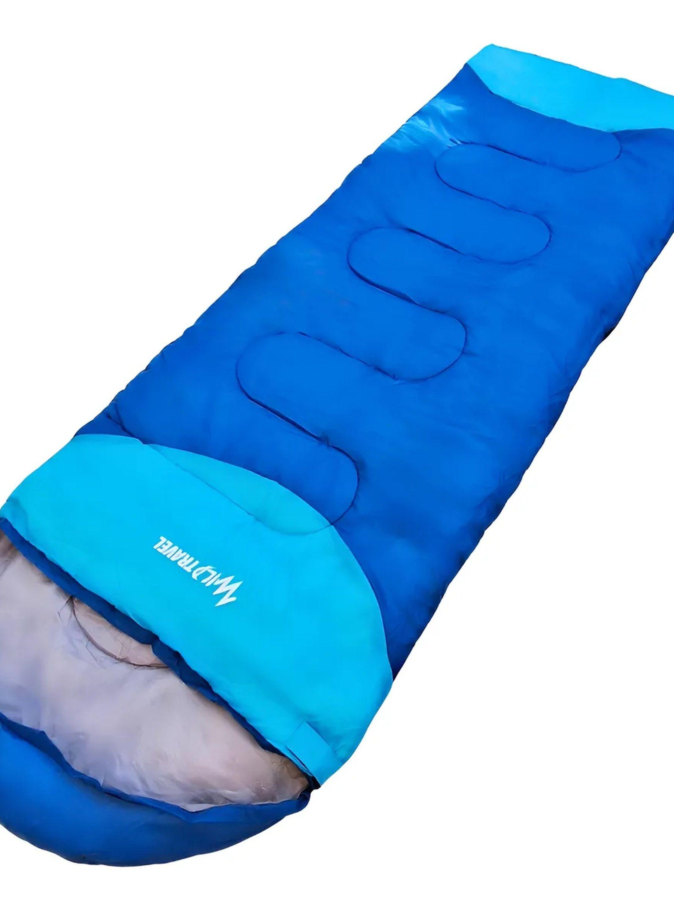 Saco de Dormir Ligero Impermeable Azul-5