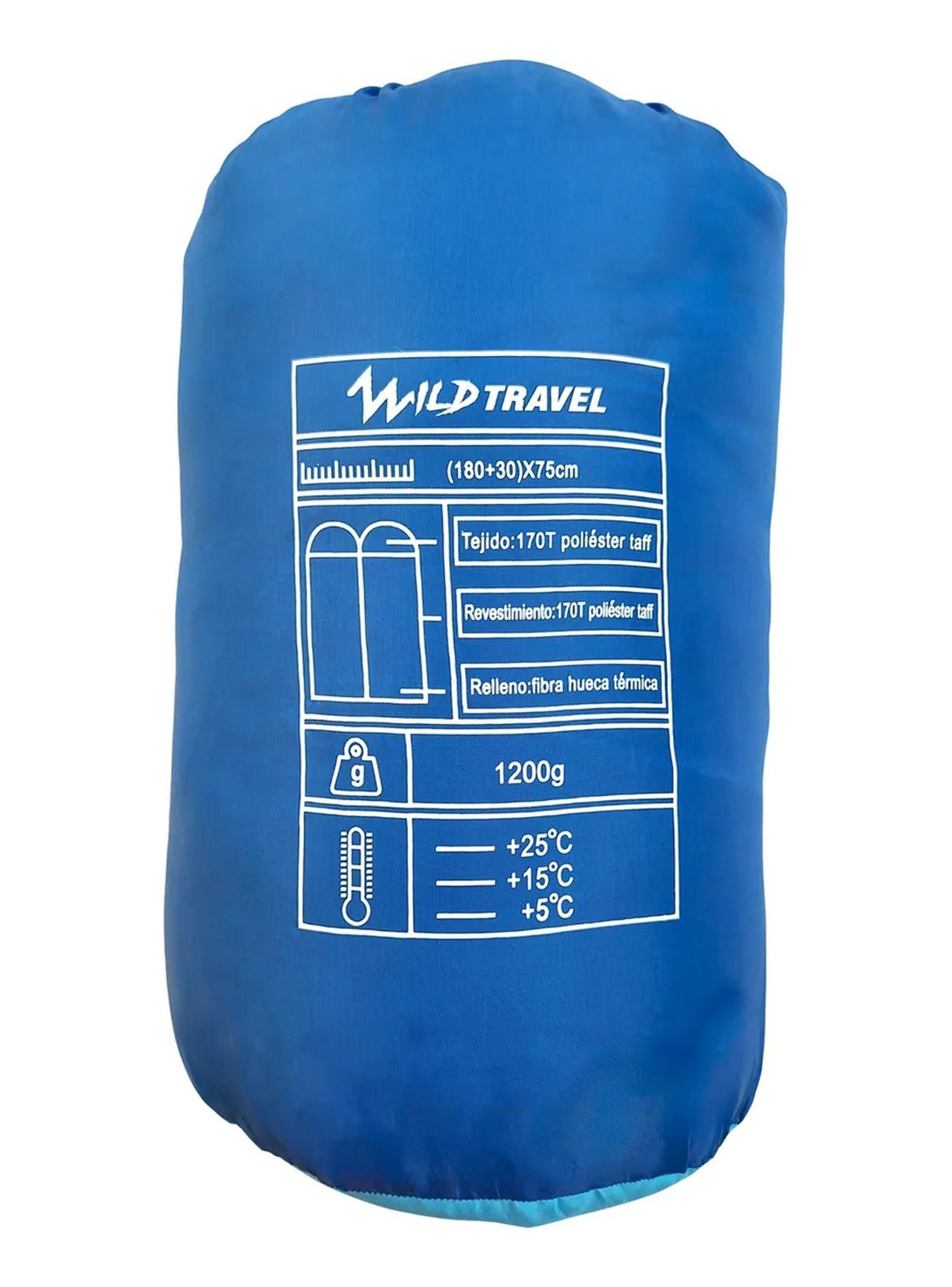 Saco de Dormir Ligero Impermeable Azul-6