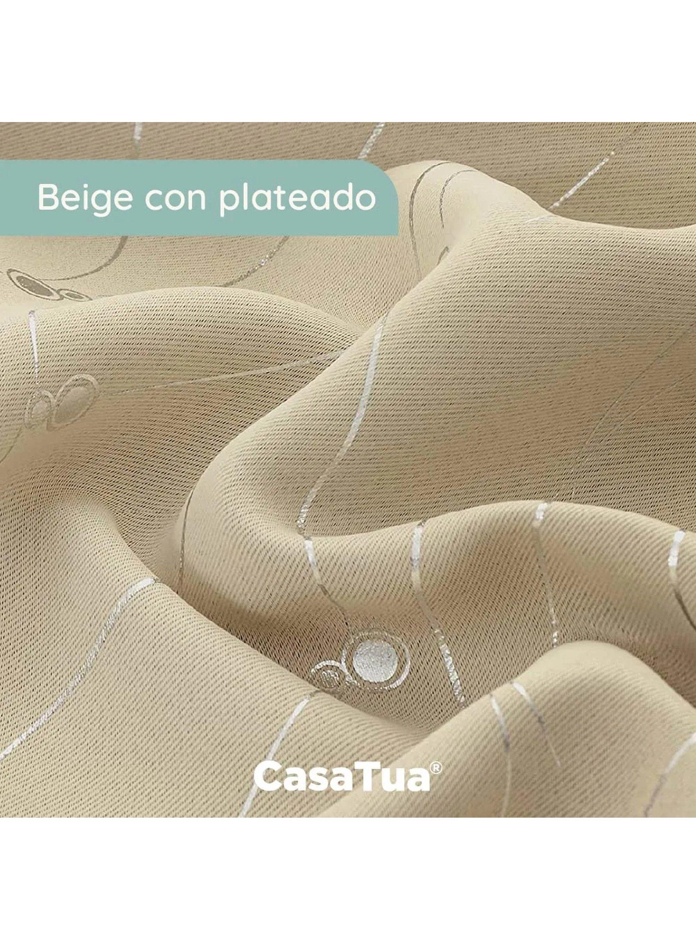 Cortinas Blackout Tejido Entramado Color Neutro-4