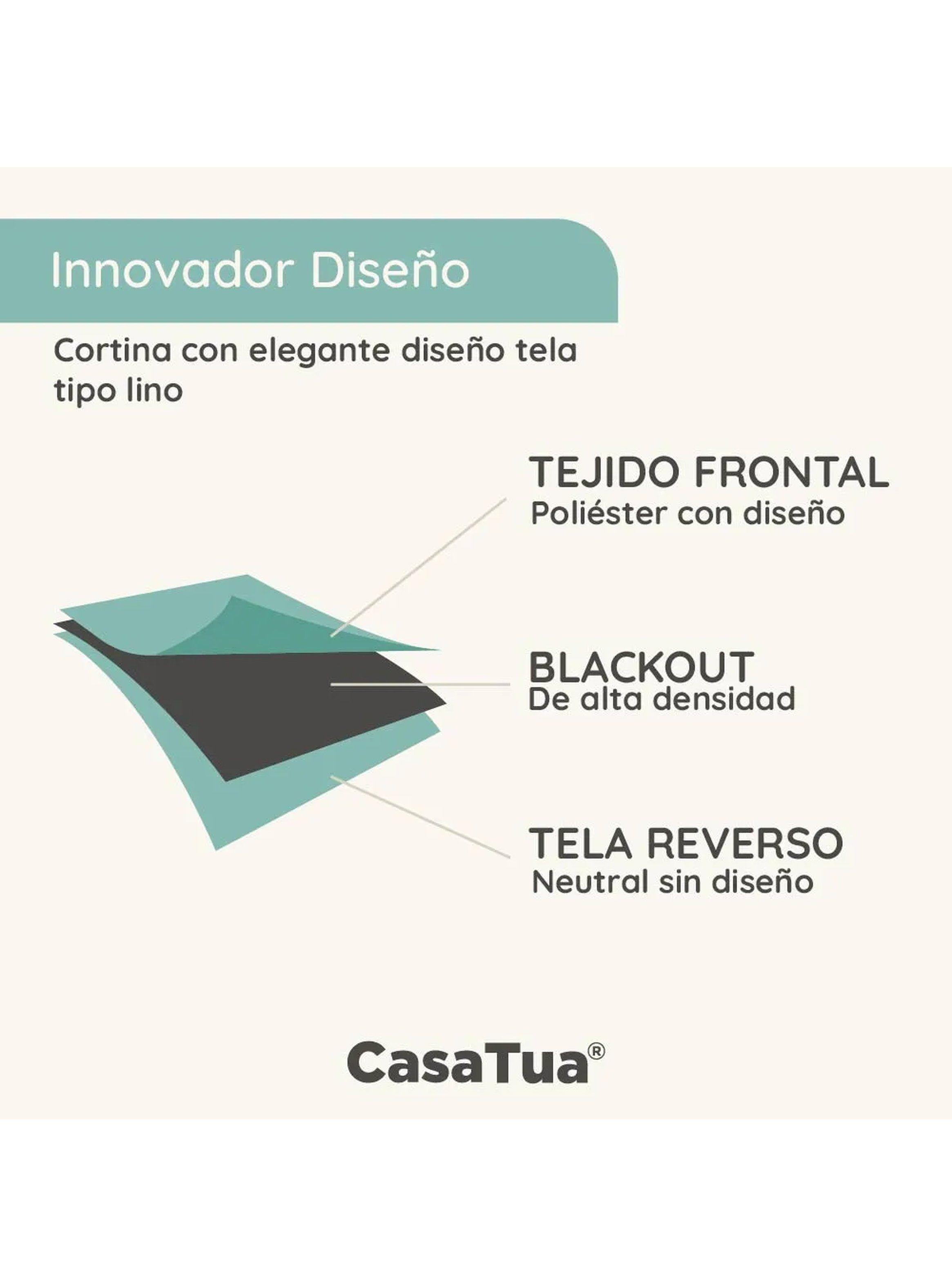 Cortinas Blackout Tejido Entramado Color Neutro-6