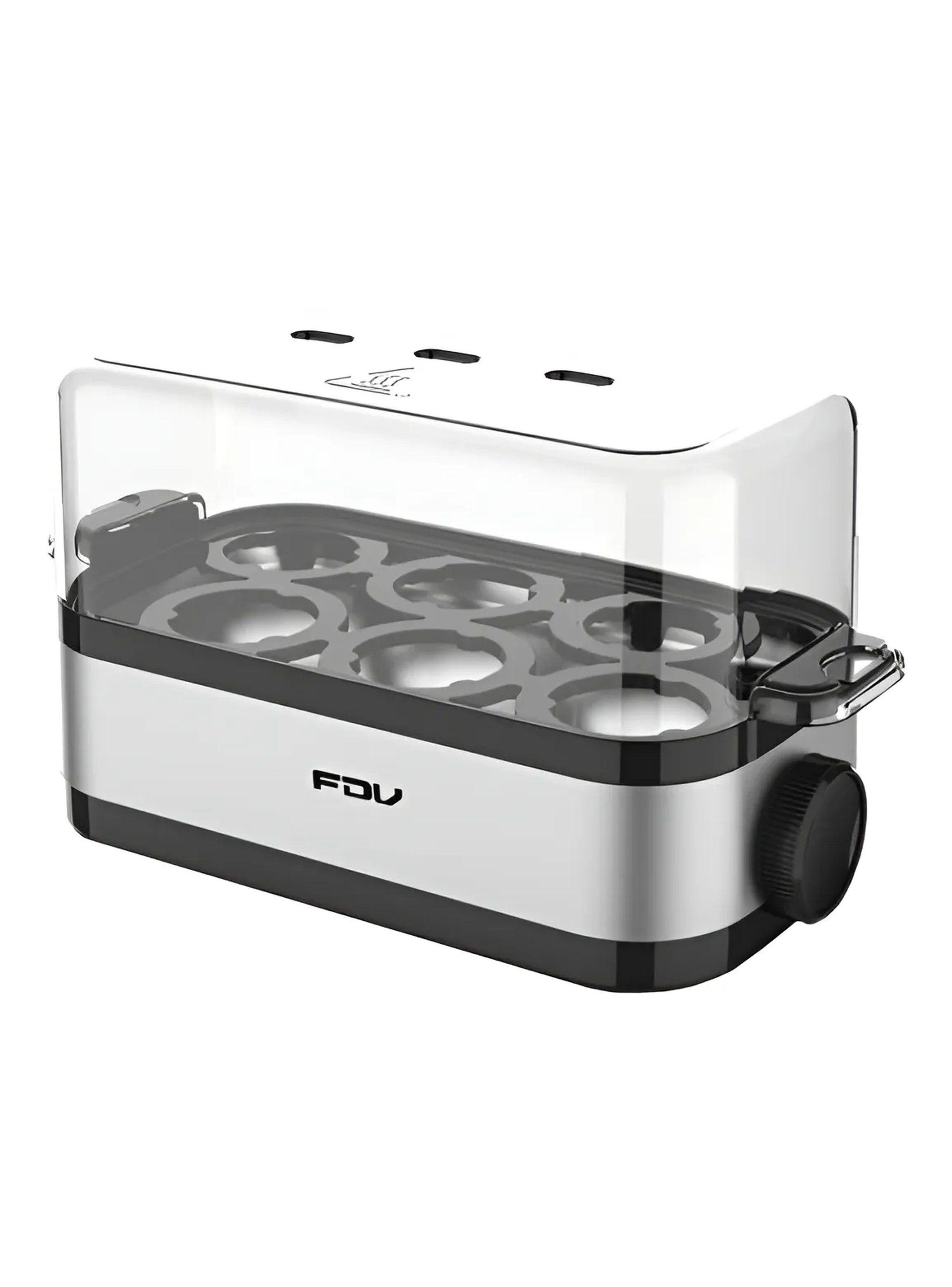 Cocedor de Huevos Eléctrico 6 Huevos Acero Inoxidable Control Manual-0