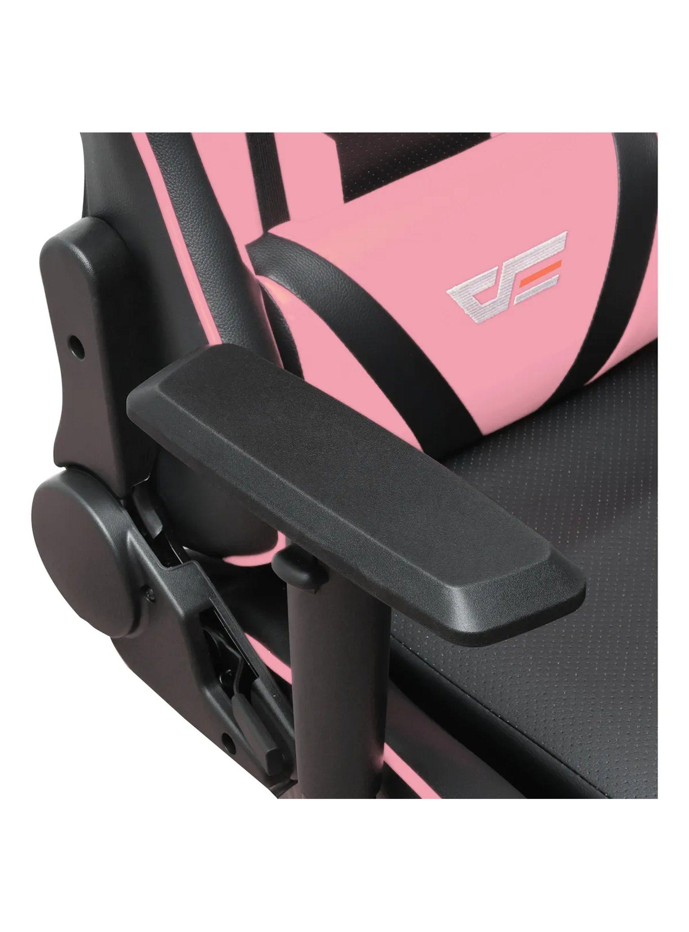 Silla Gamer Ergonómica Ajustable Rosa Y Negro-4