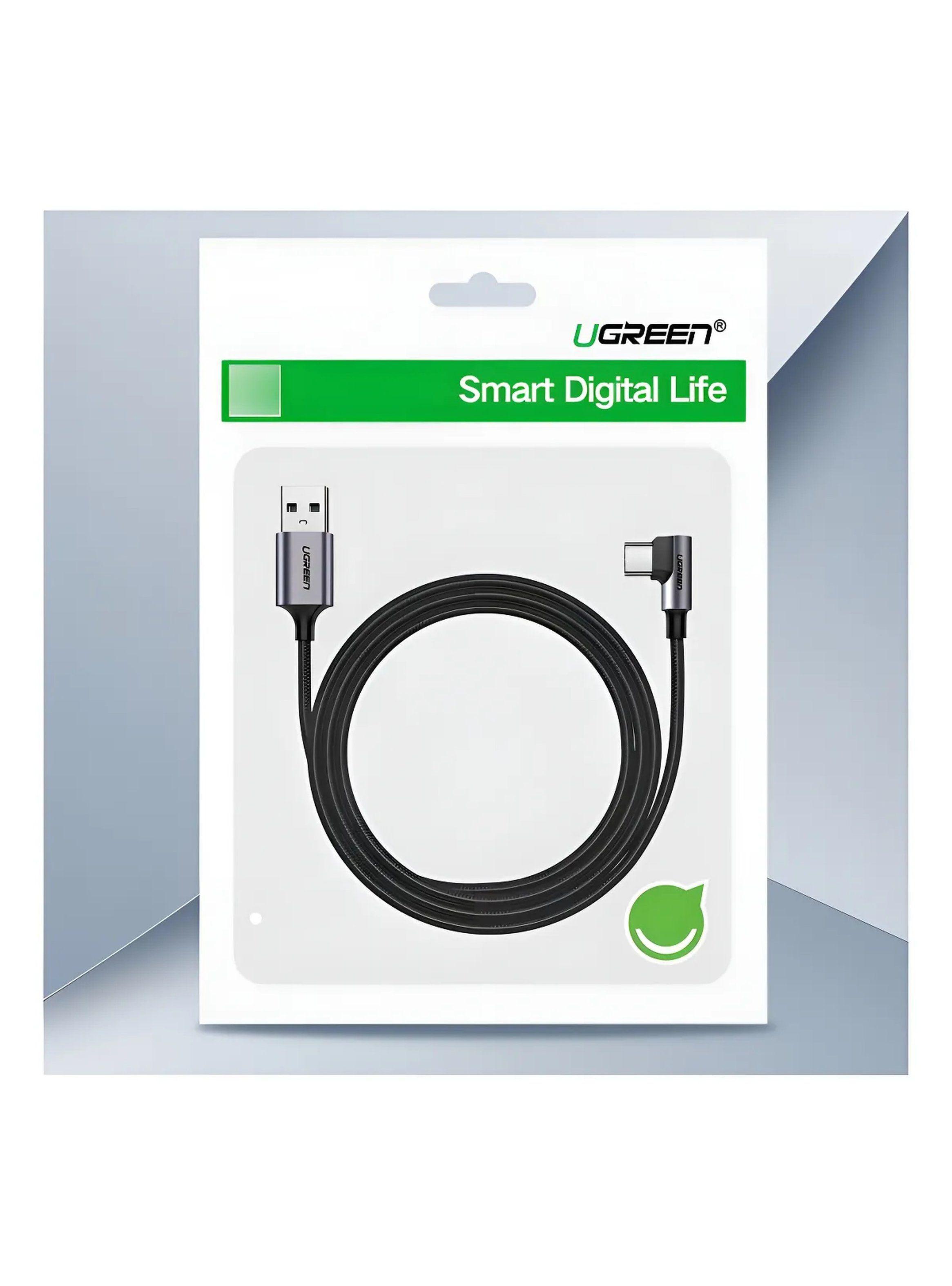 Cable USB-A a USB-C Trenzado Carga Rápida 90 Grados 1M-4