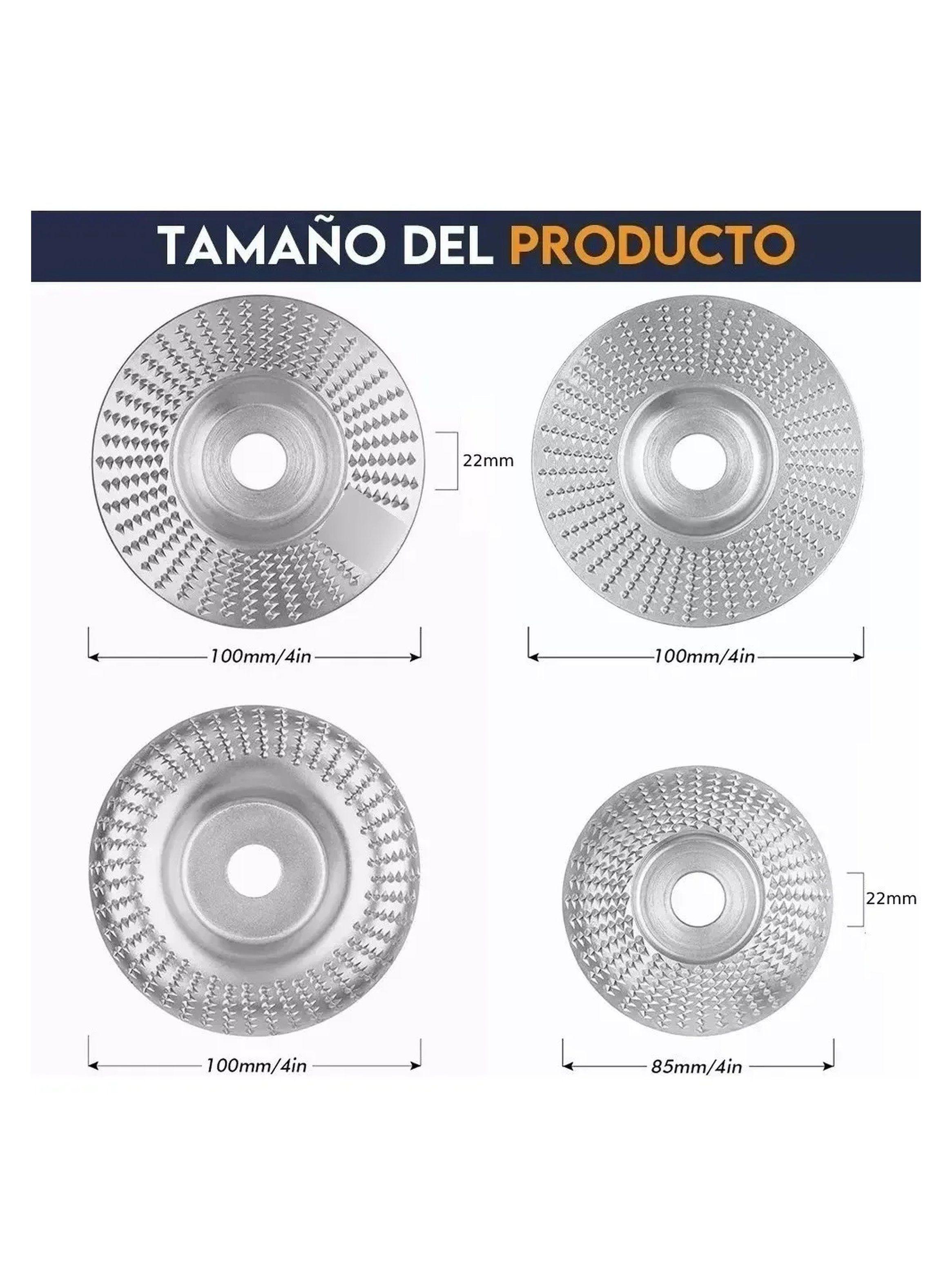 Discos Talladores Para Madera 100mm Acero Inoxidable-2