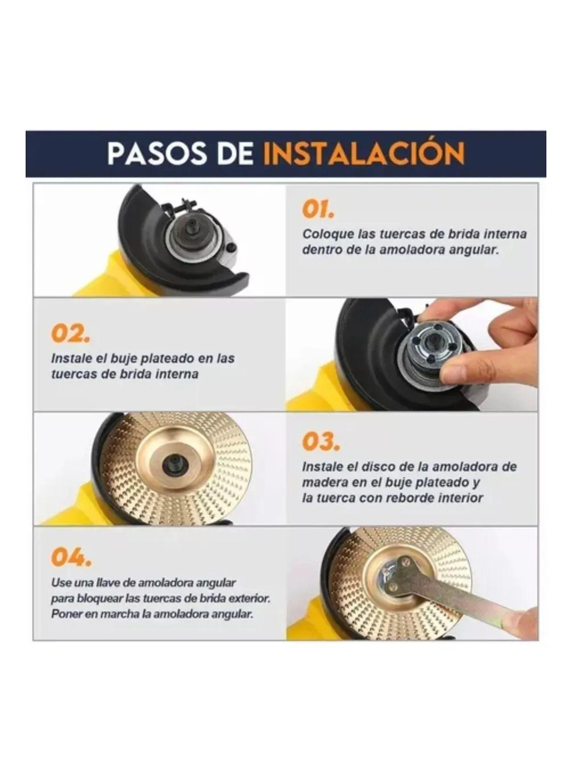 Discos Talladores Para Madera 100mm Acero Inoxidable-4
