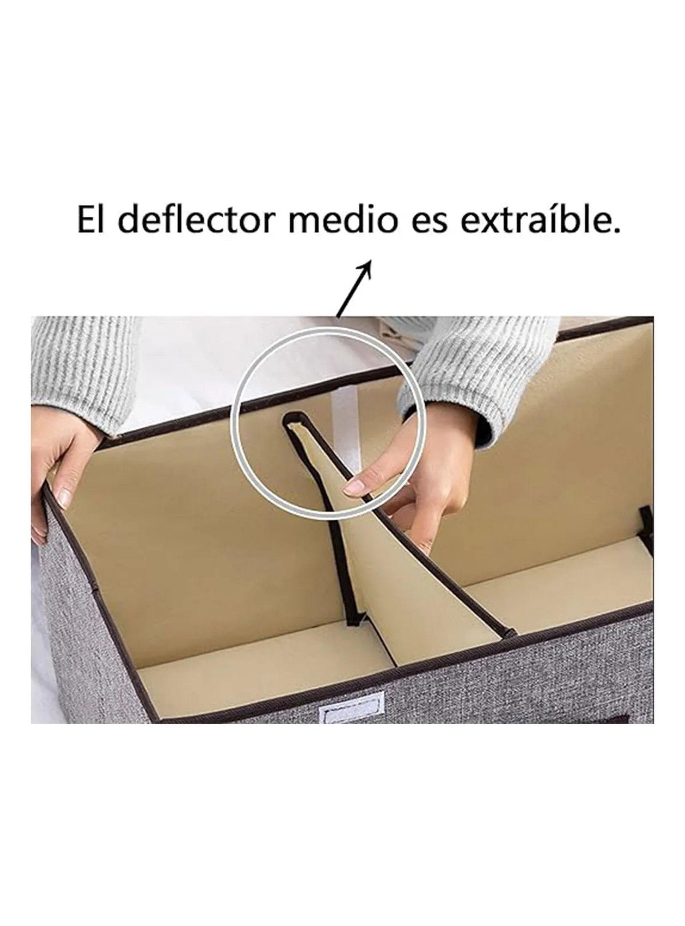 Caja Organizadora de Tela Resistente Gris-3