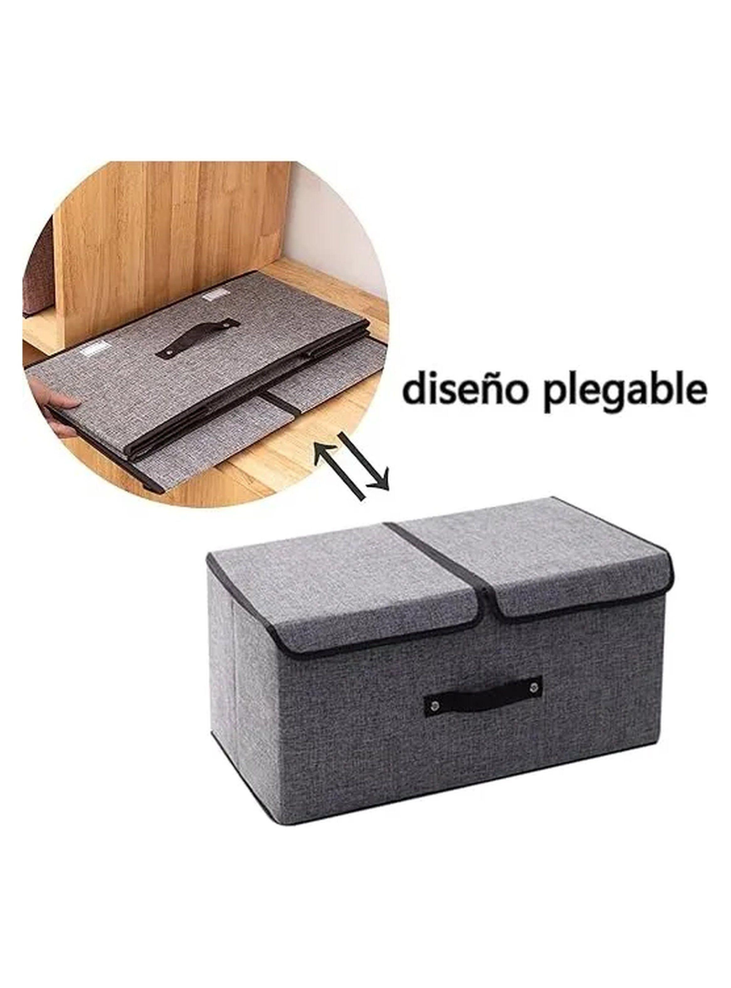 Caja Organizadora de Tela Resistente Gris-4