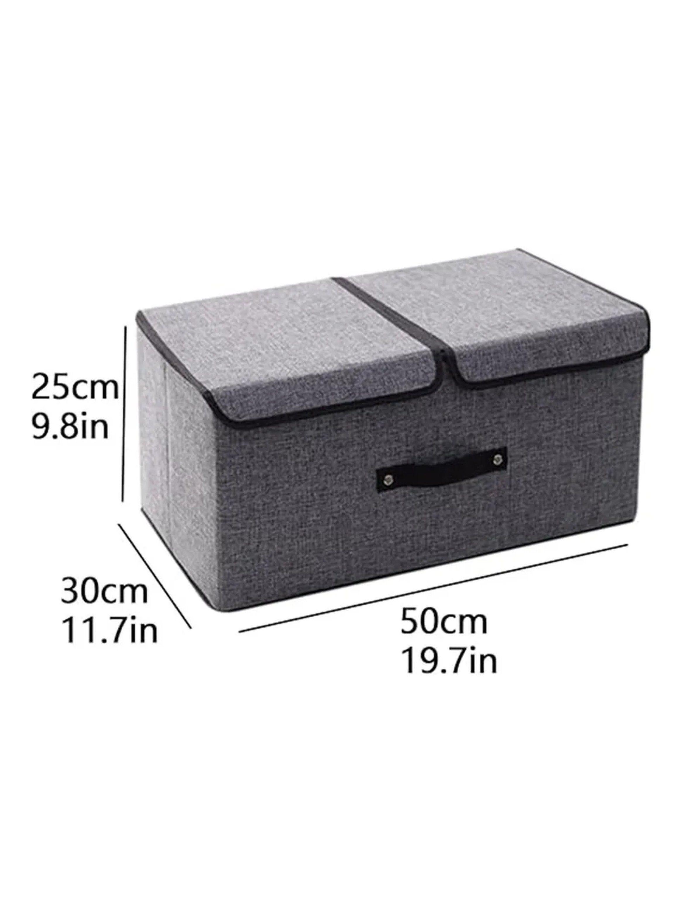 Caja Organizadora de Tela Resistente Gris-5