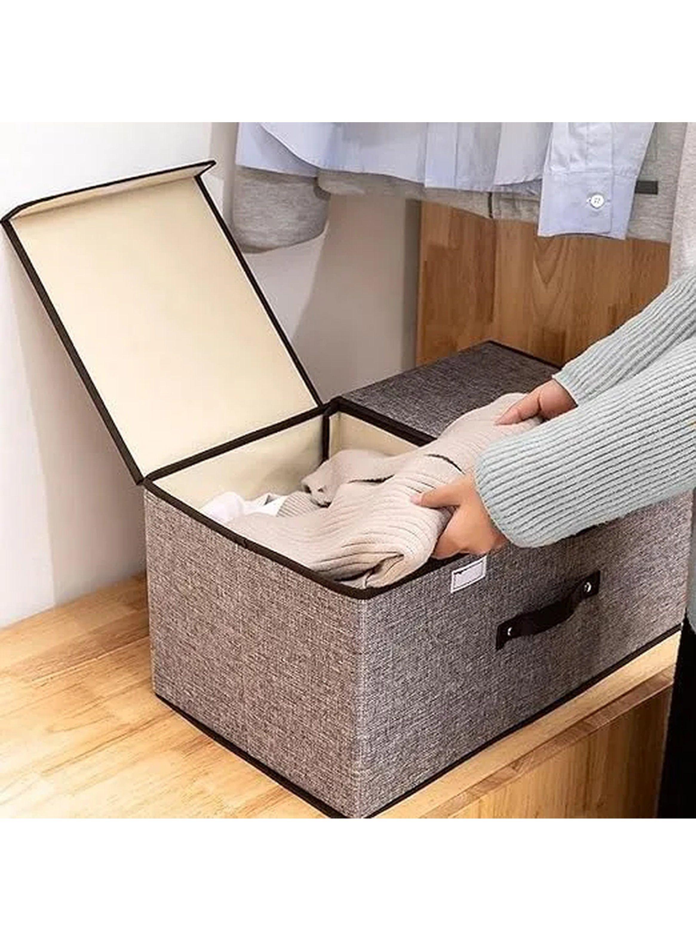 Caja Organizadora de Tela Resistente Gris-7