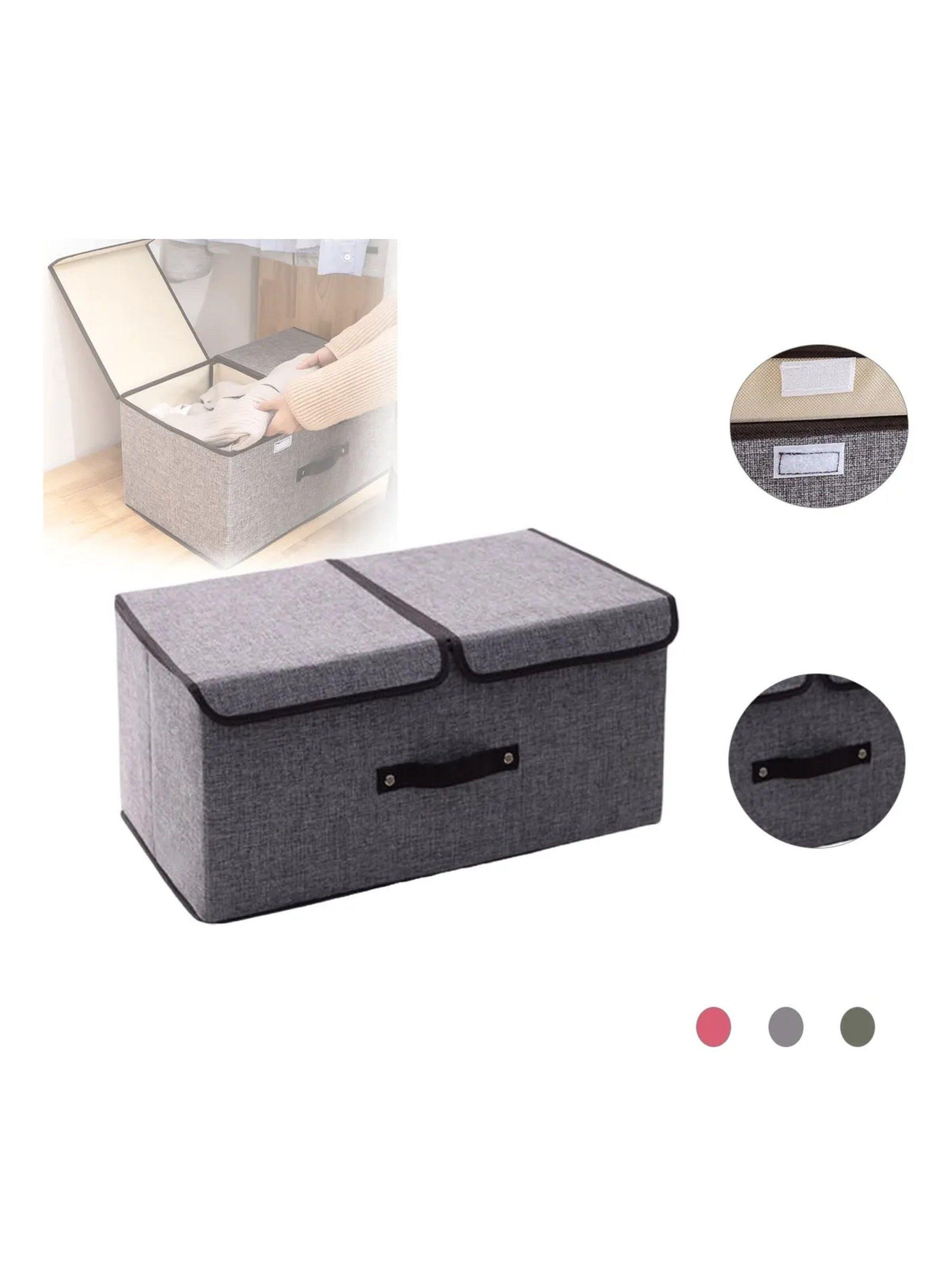 Caja Organizadora de Tela Resistente Gris-8