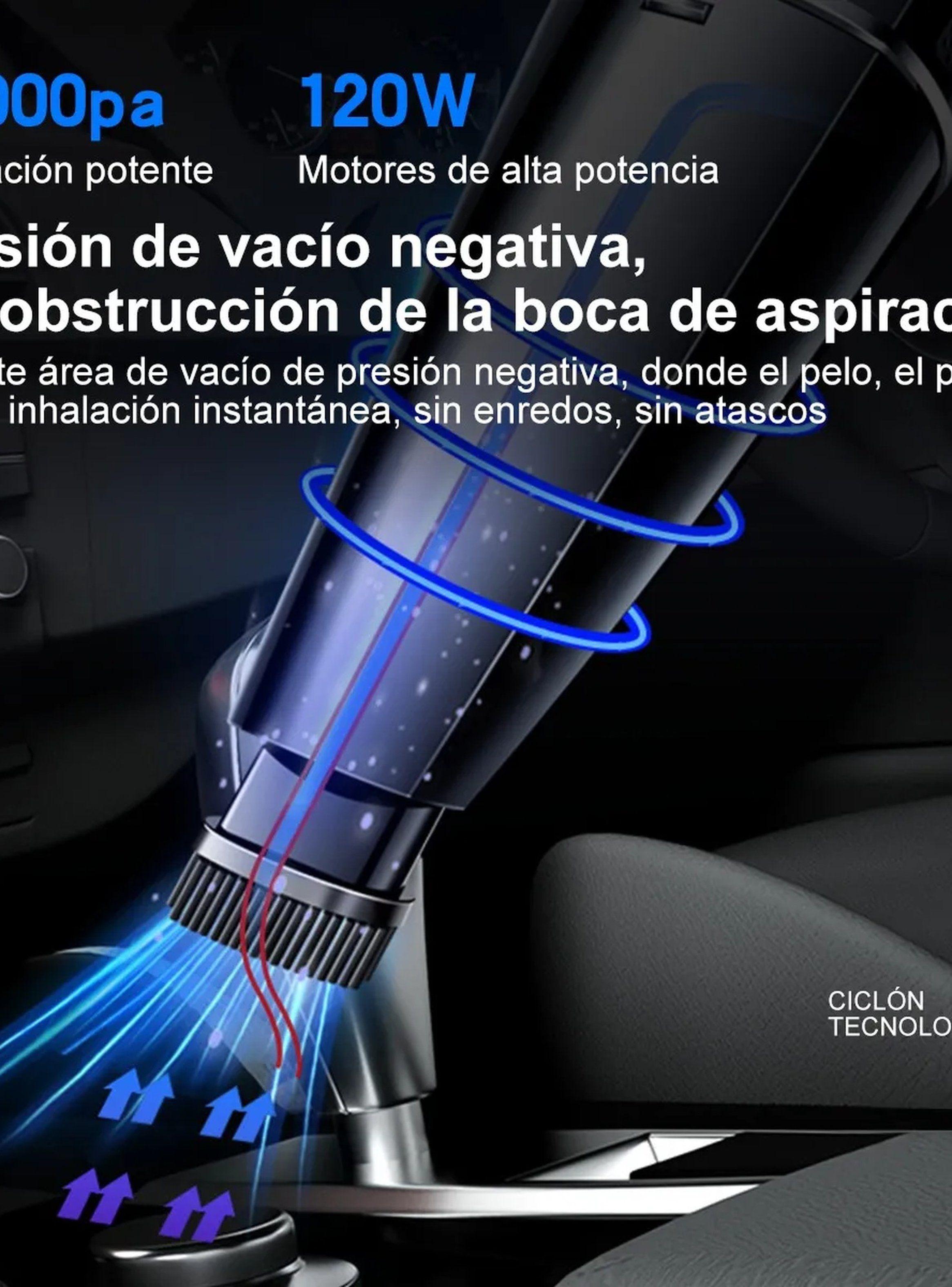 Aspiradora Portátil 120W Succión Alta Silenciosa Para Autos-1