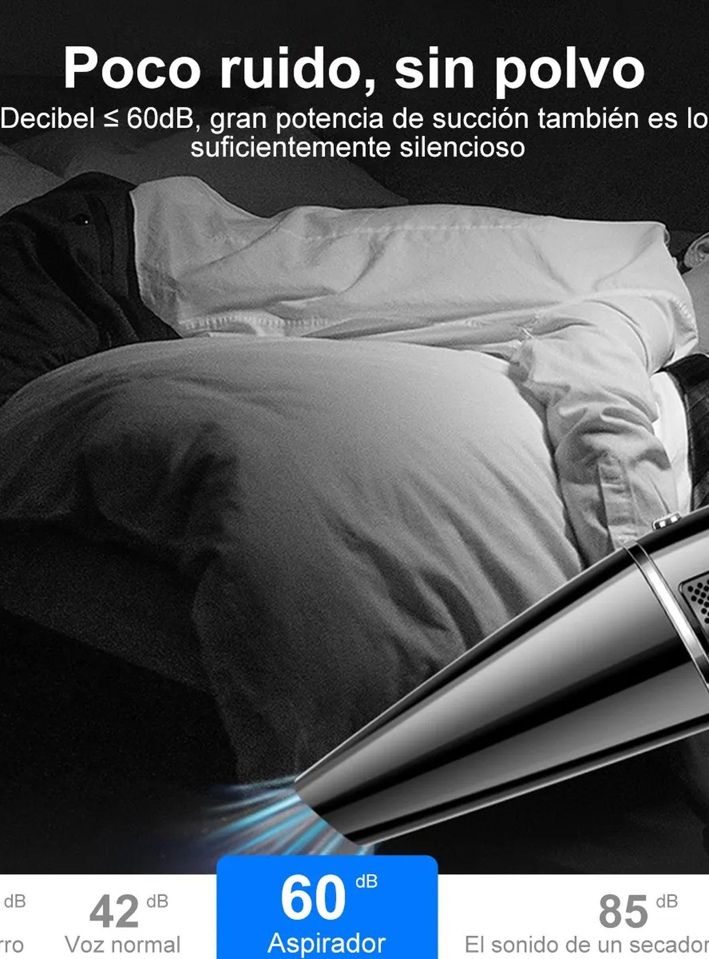 Aspiradora Portátil 120W Succión Alta Silenciosa Para Autos-2